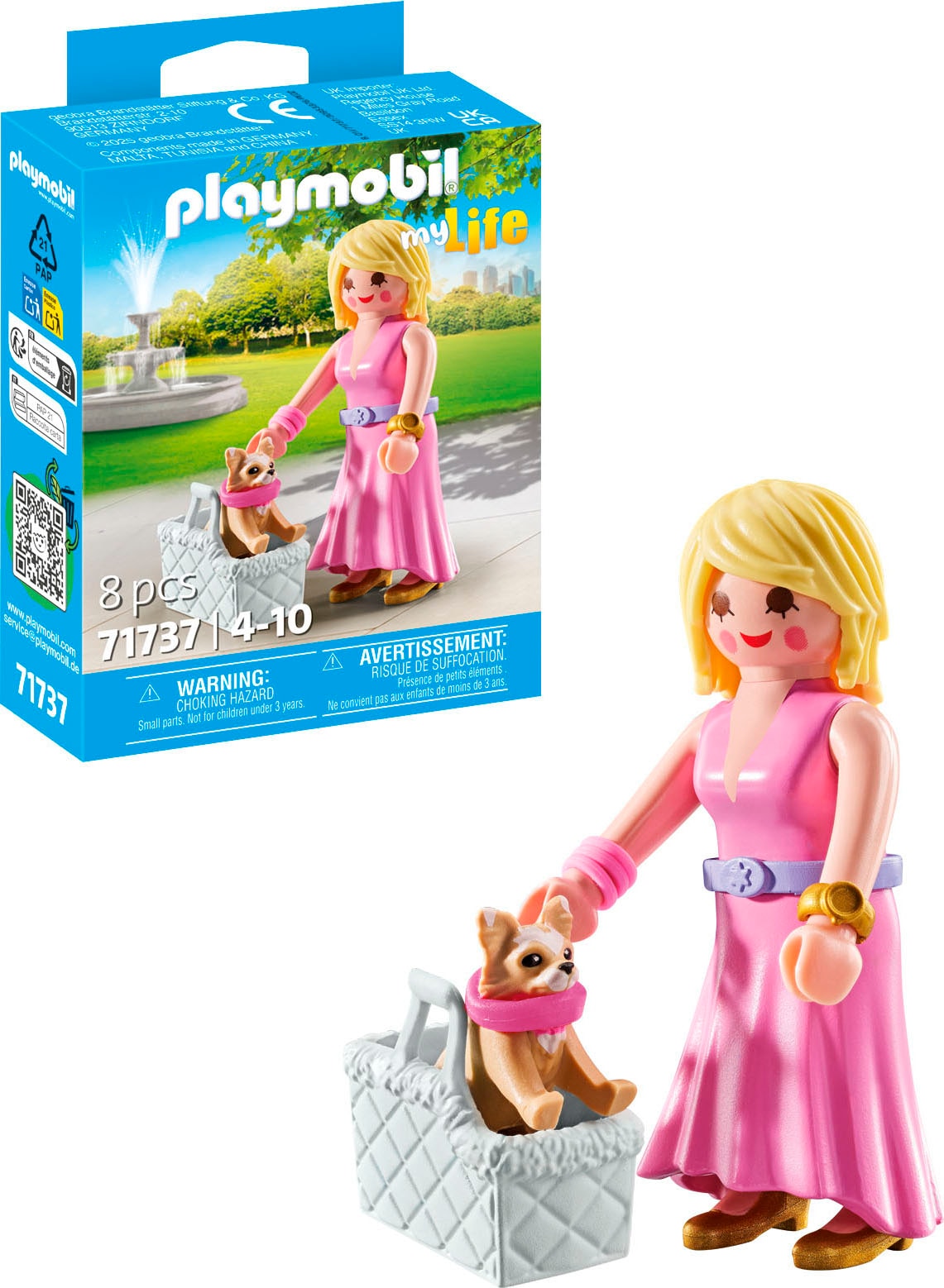 Playmobil® Konstruktions-Spielset »It-Girl mit Chihuahua (71737), Playmobil My Life«, (8 St.)