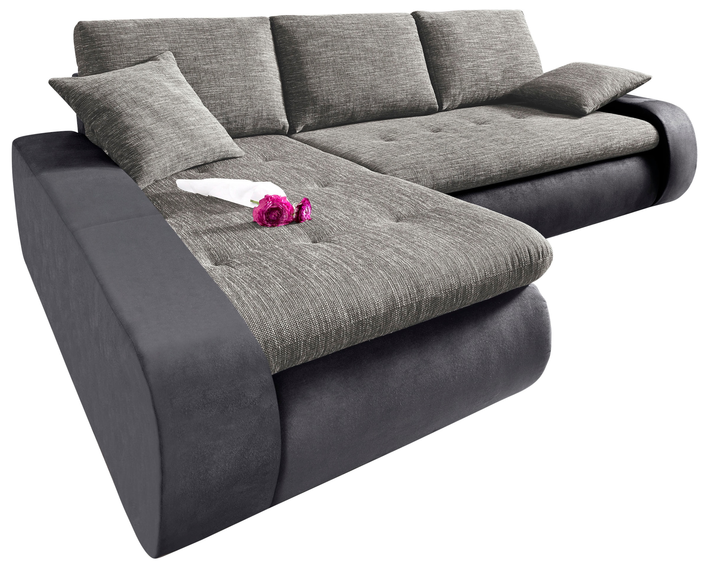 TRENDMANUFAKTUR Ecksofa »Indie, modern und bequem, Materialmix, OTTOs Choic günstig online kaufen