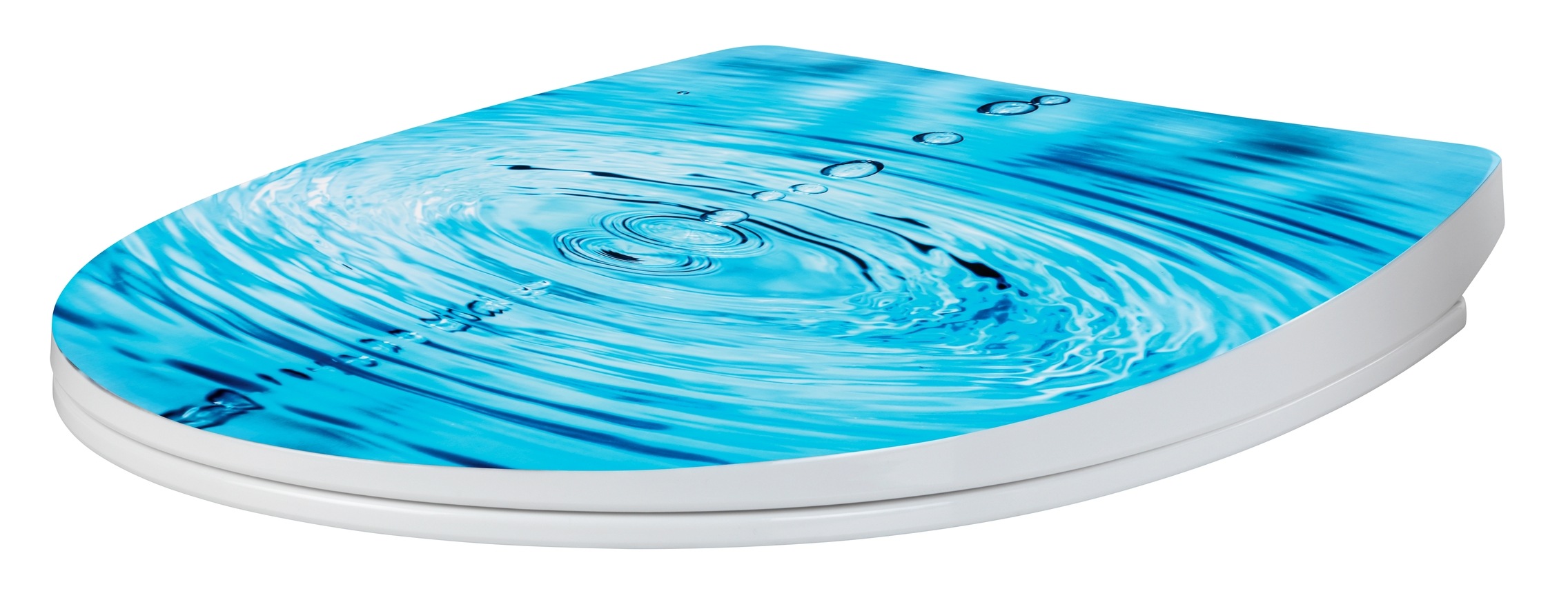 WENKO WC-Sitz »Droplets« glänzender Toilettensitz aus Thermoplast mit Motiv, Absenkautomatik