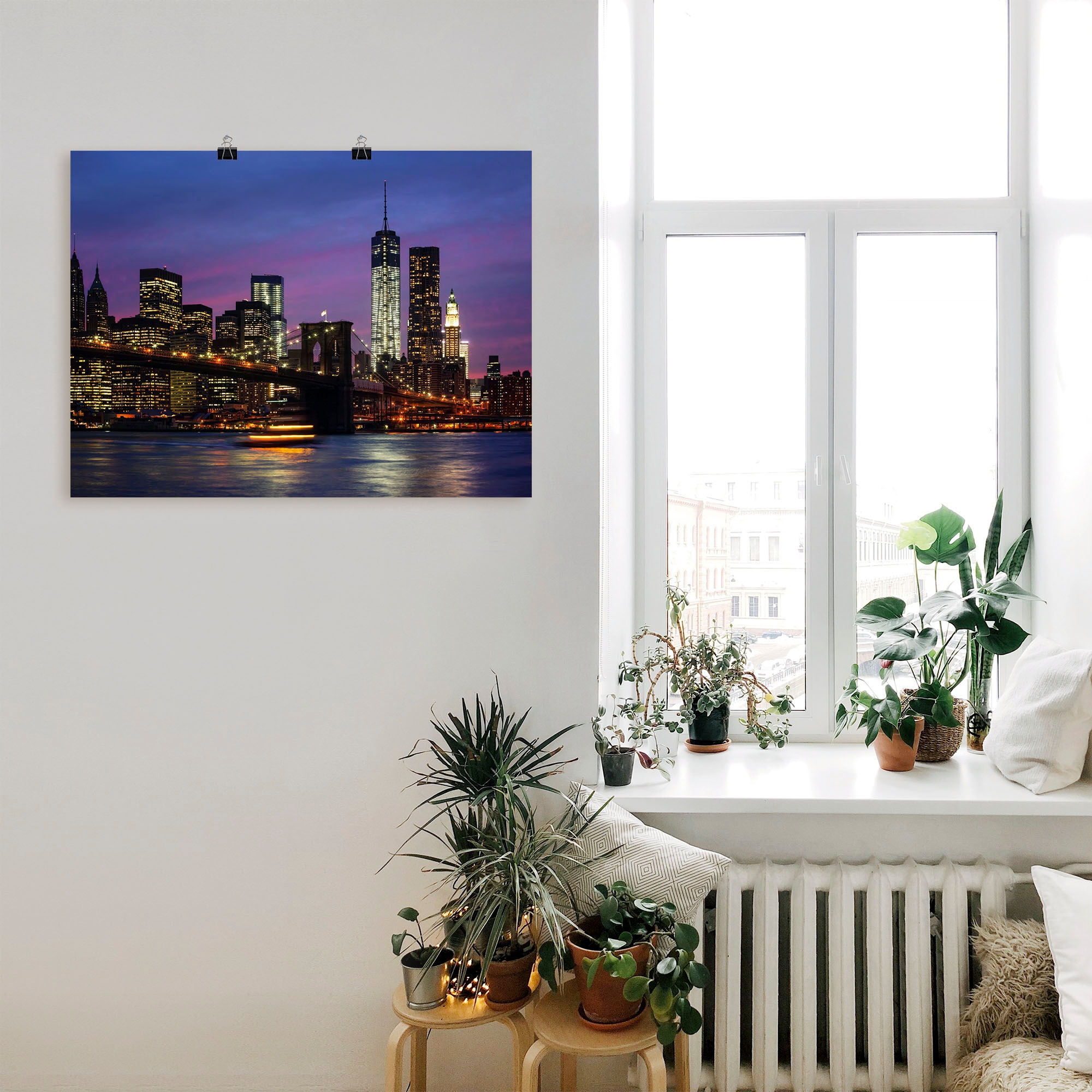 Artland Wandbild »Brooklyn Bridge«, Amerika, (1 St.), als Poster, Wandaufkl günstig online kaufen