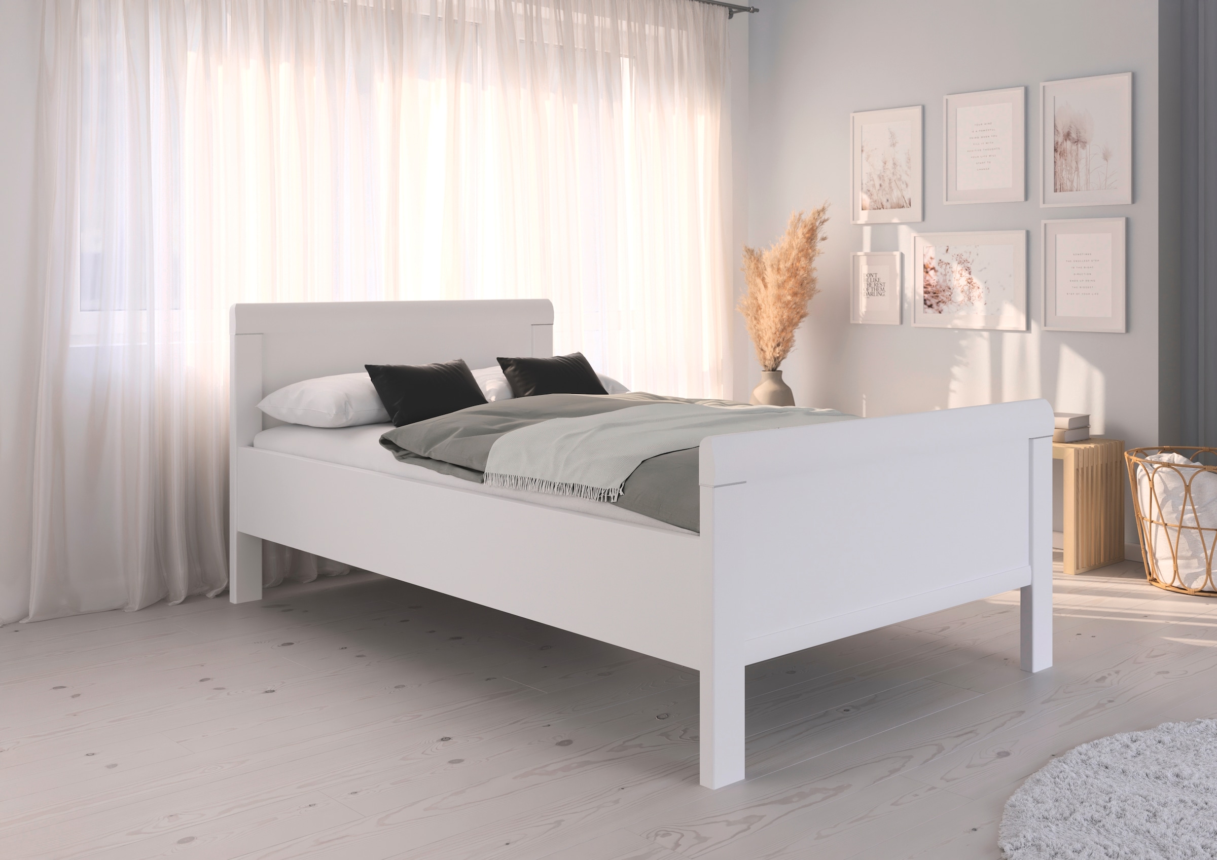 rauch Bett »Bett Einzelbett Stollenbett EVELYN«, in Komforthöhe aus Holzwerkstoff in elegantem Stil MADE IN GERMANY