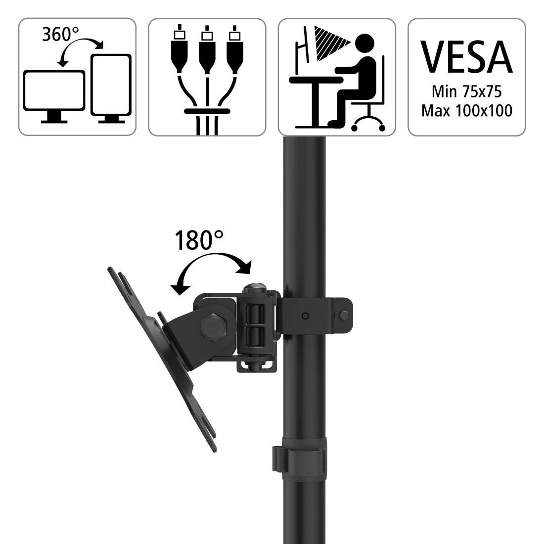 Hama Monitor-Halterung »Bildschirmhalterung, 2 Monitore, 13"-32" Doppelarm«, bis 81 cm Zoll