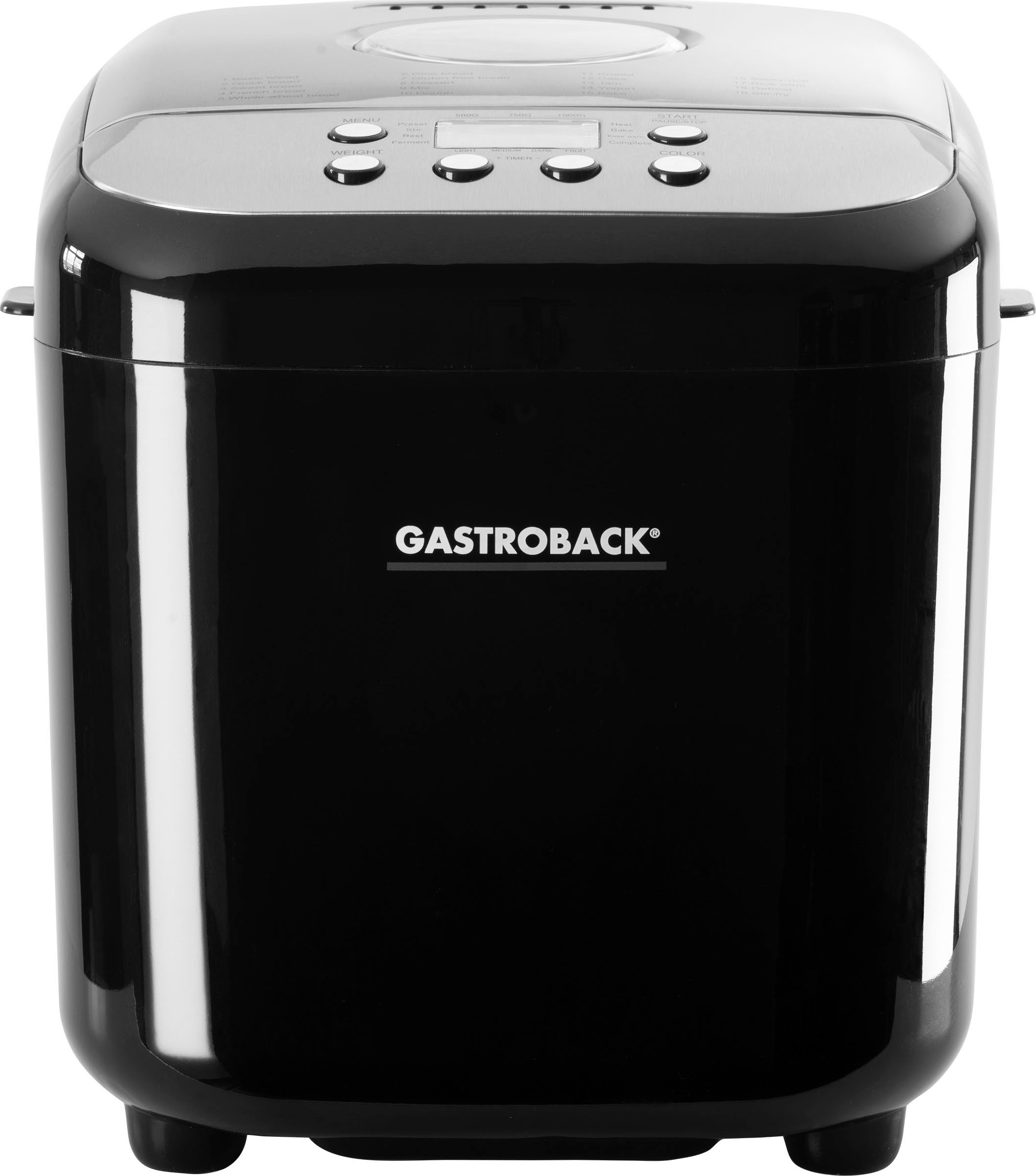 GASTROBACK Brotbackautomat »42822« 19 Programme 600 W schwarz/silber