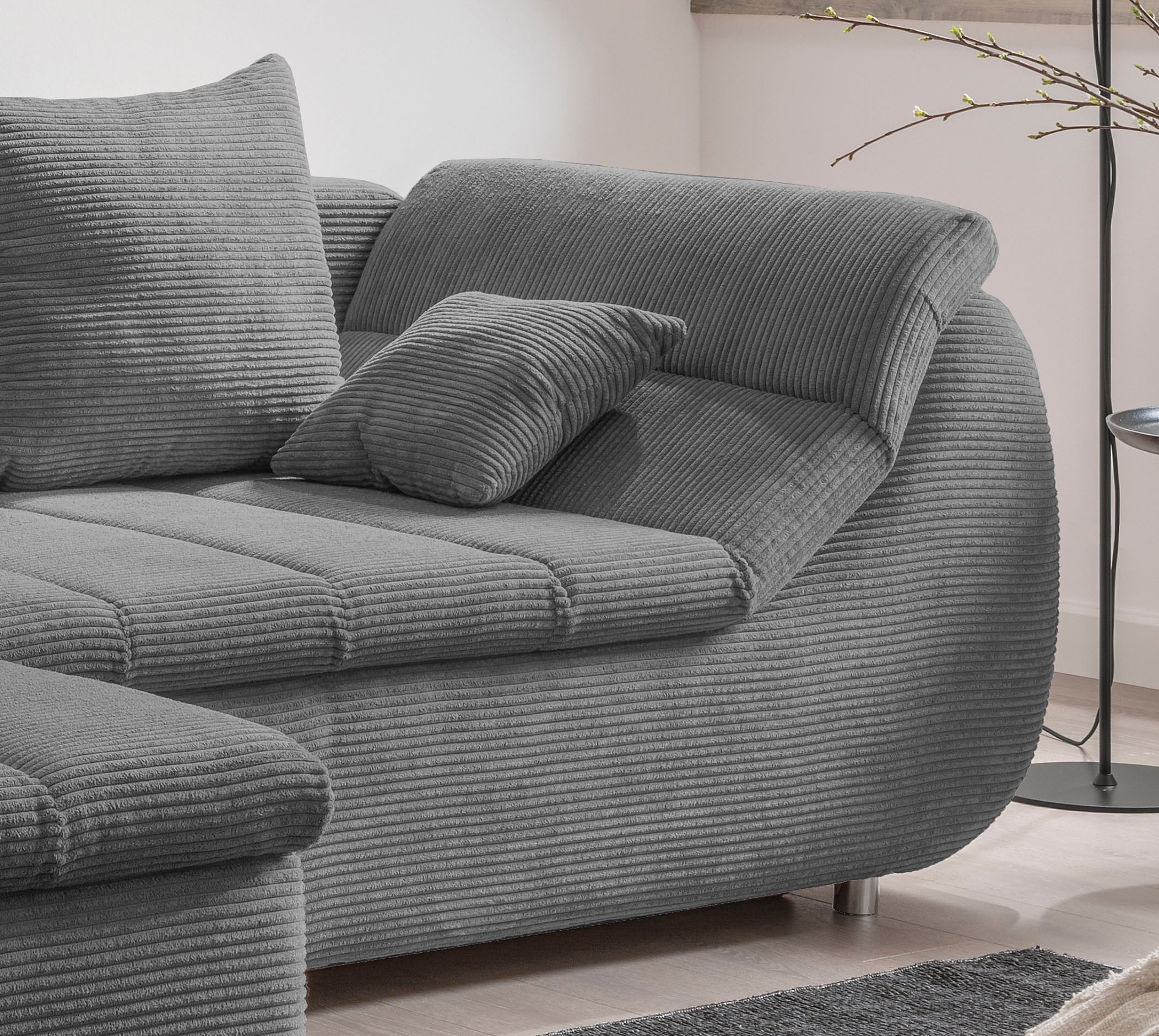 INOSIGN Ecksofa »Imola elegant und bequem, aktuelle Steppung im Sitz, L-Form«, wahlweise mit Bettfunktion, OTTOs Choice