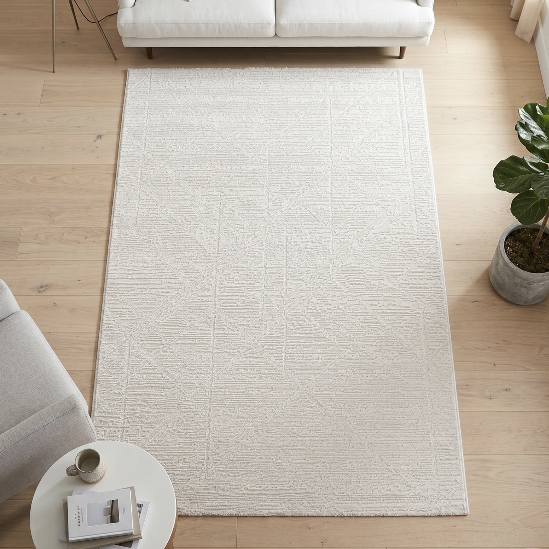 Sehrazat Teppich »Moda 1200 , auch als Läufer« rechteckig 11 mm Höhe Kurzflor, grafisches Hoch Tief  Muster, Wohnzimmer