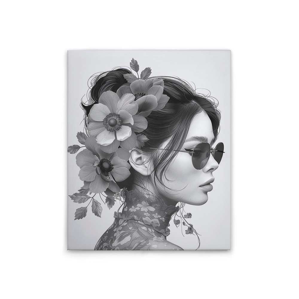 A.S. Création Leinwandbild »Flowergirl Grey - Wandbild Schwarz Grau Keilrah günstig online kaufen