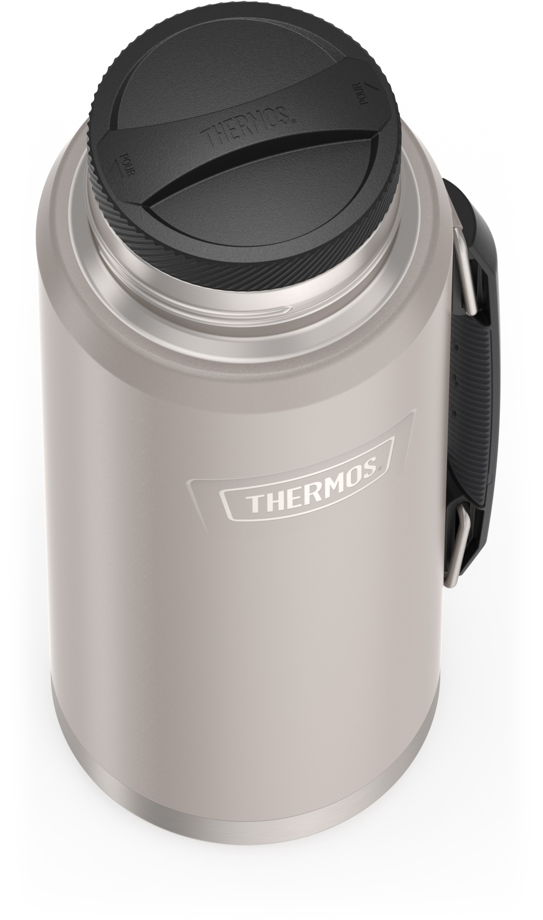 THERMOS Isolierflasche »ICON BEVERAGE BOTTLE, Edelstahlkörper, spülmaschinenfest« 1,2l, 24h heiß & 24h kalt,  Twist & Pour Lid, isolierter Trinkbecher