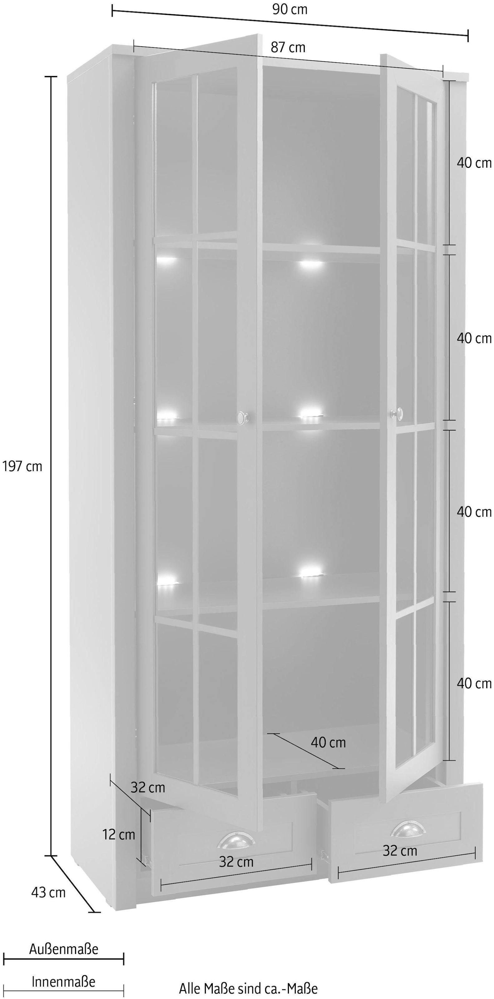 Home affaire Vitrine »Ascot«, Höhe 197 cm auf Rechnung kaufen