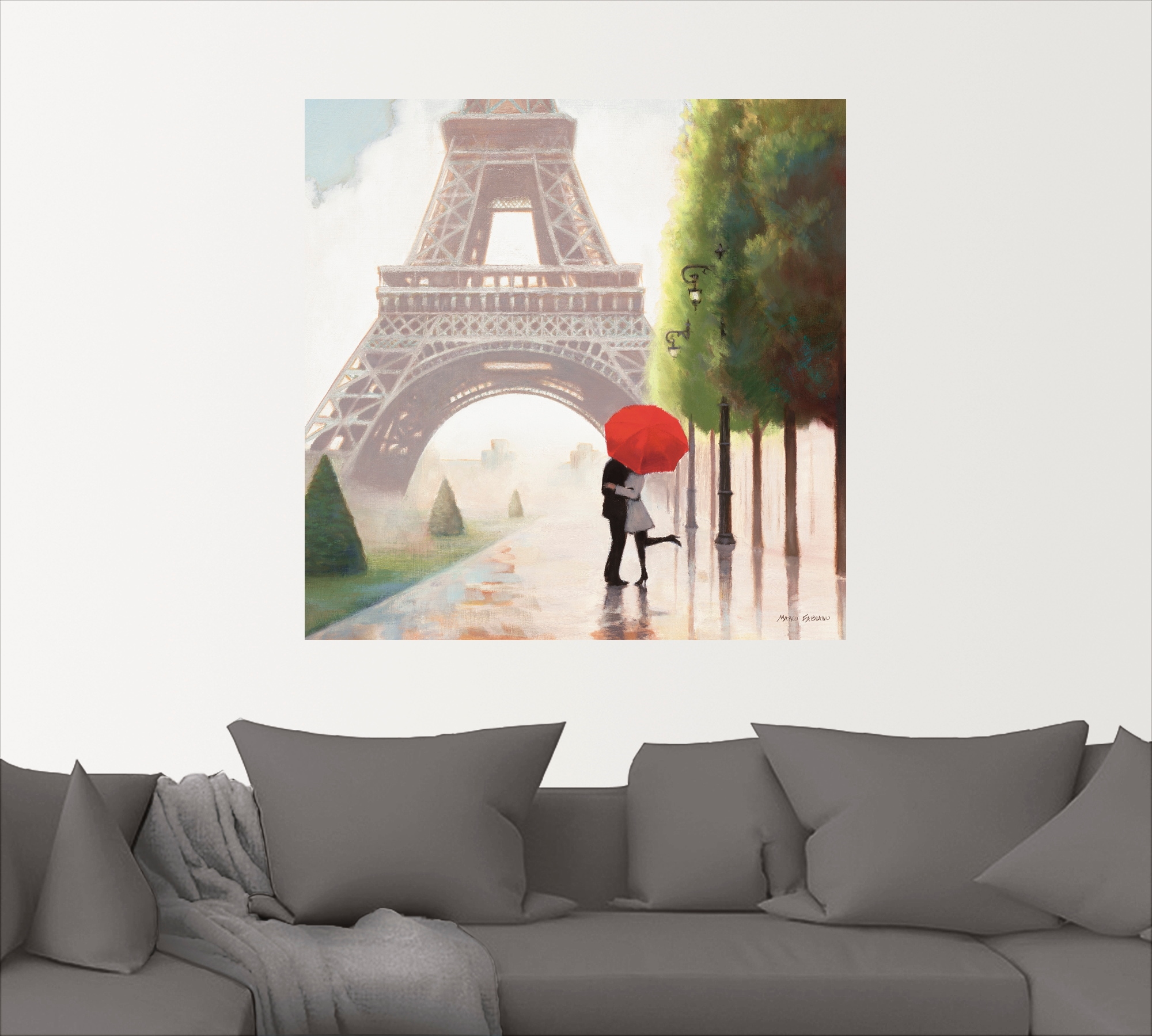 Artland Wandbild »Paris Romanze II«, Gebäude, (1 St.), als Leinwandbild, Po günstig online kaufen