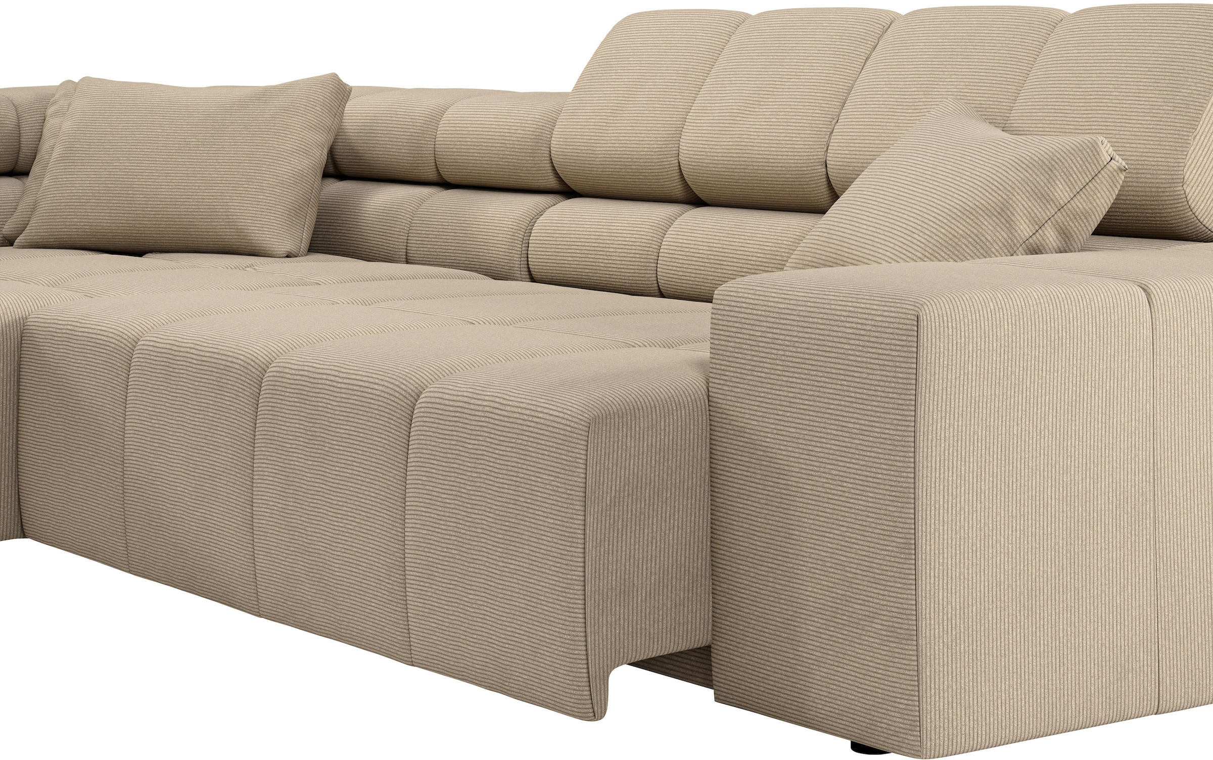 INOSIGN Ecksofa »Ancona incl. Kopfteilverstellung, OTTOs Choice, Breite 319cm, L-Form«, wahlweise motorische Sitztiefenverstellung, auch in Cord + Easy Care