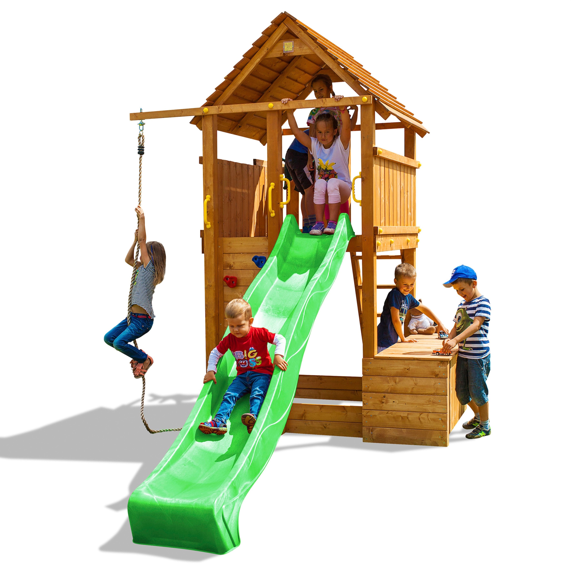 FUNGOO Spielturm »FORTRESS Toybox«, mit Schaukel & Rutsche