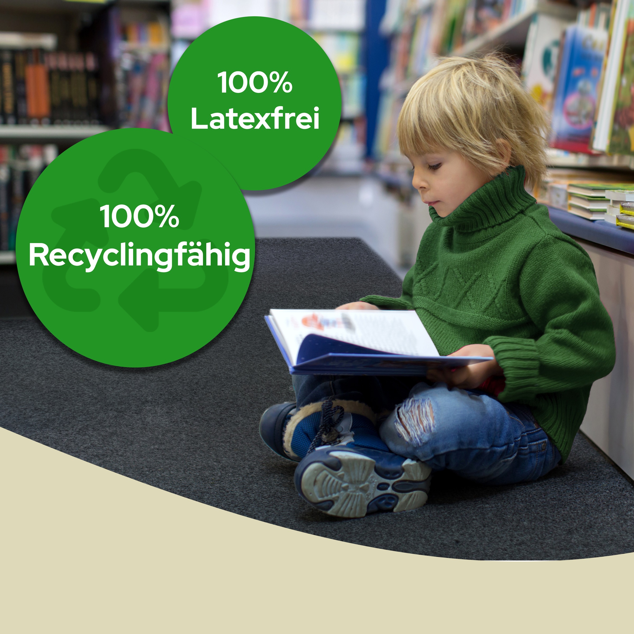 Primaflor-Ideen in Textil Teppichboden »Nadelfilz REWIND, Made in Belgium«, rechteckig, 5 mm Höhe, Breite 200 cm, Uni Farben, robust & strapazierfähig