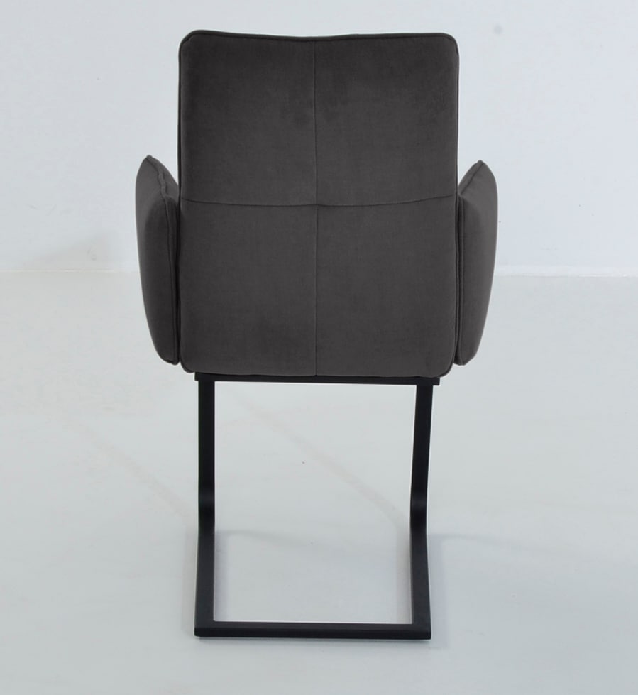K+W Komfort & Wohnen Freischwinger »6502«, Aqua Clean, Freischwinger mit Armlehnen, Flachstahlkufe in schwarz