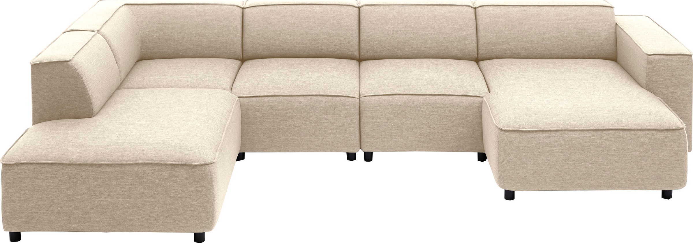 ATLANTIC home collection Wohnlandschaft »Bulky U-Form«, in U-Form und XXL Sitzfläche, modular aufgebaut