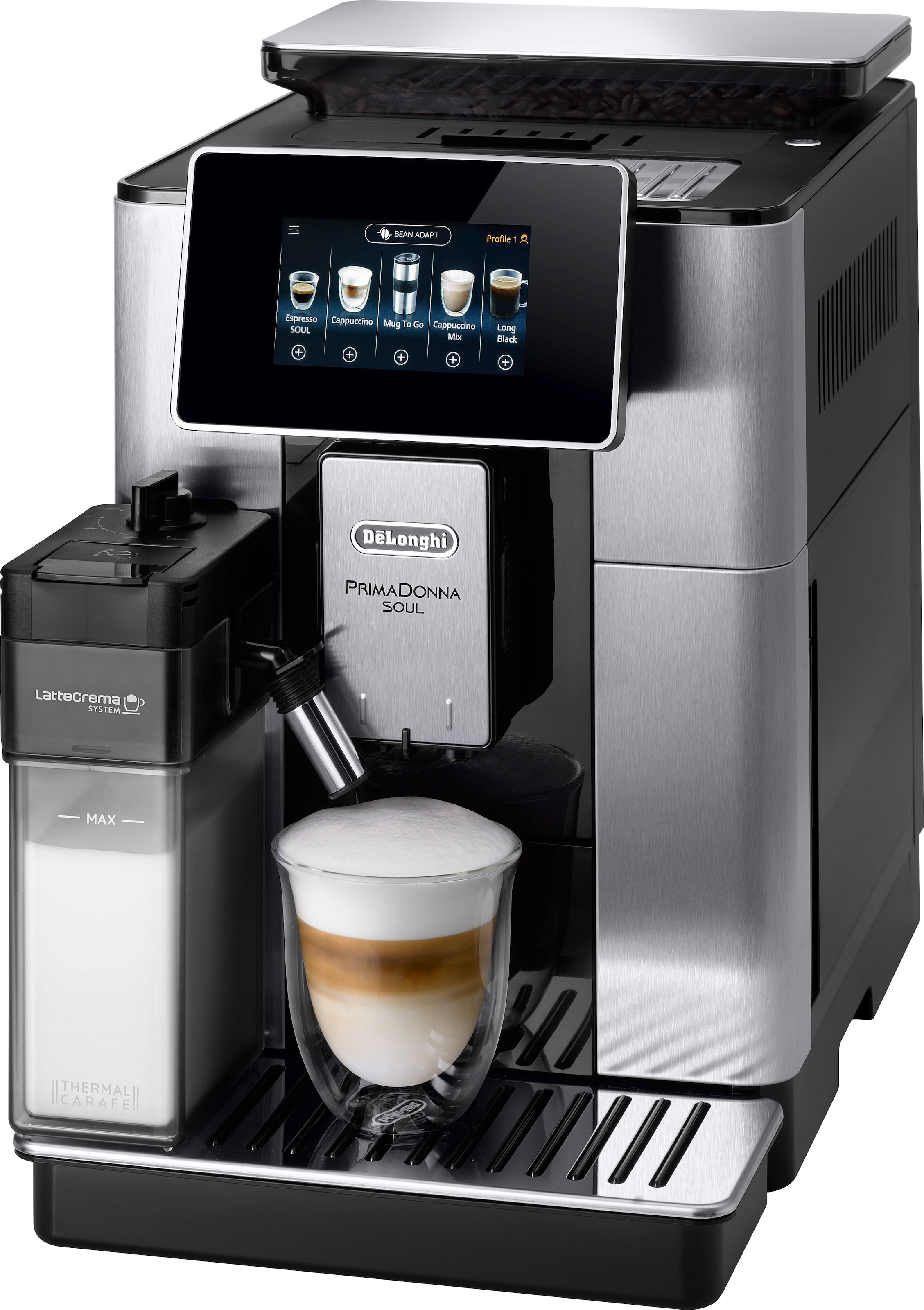 De'Longhi Kaffeevollautomat »PrimaDonna Soul ECAM 610.75.MB«, inkl. Kaffeekanne im Wert von UVP € 29,99