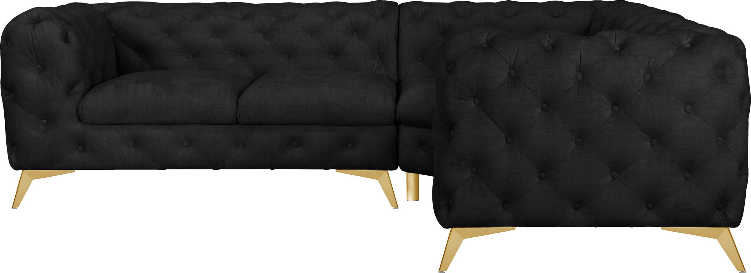Home affaire Chesterfield-Sofa »Ecksofa GLYNIS L-Form mit Wellenunterfederu günstig online kaufen