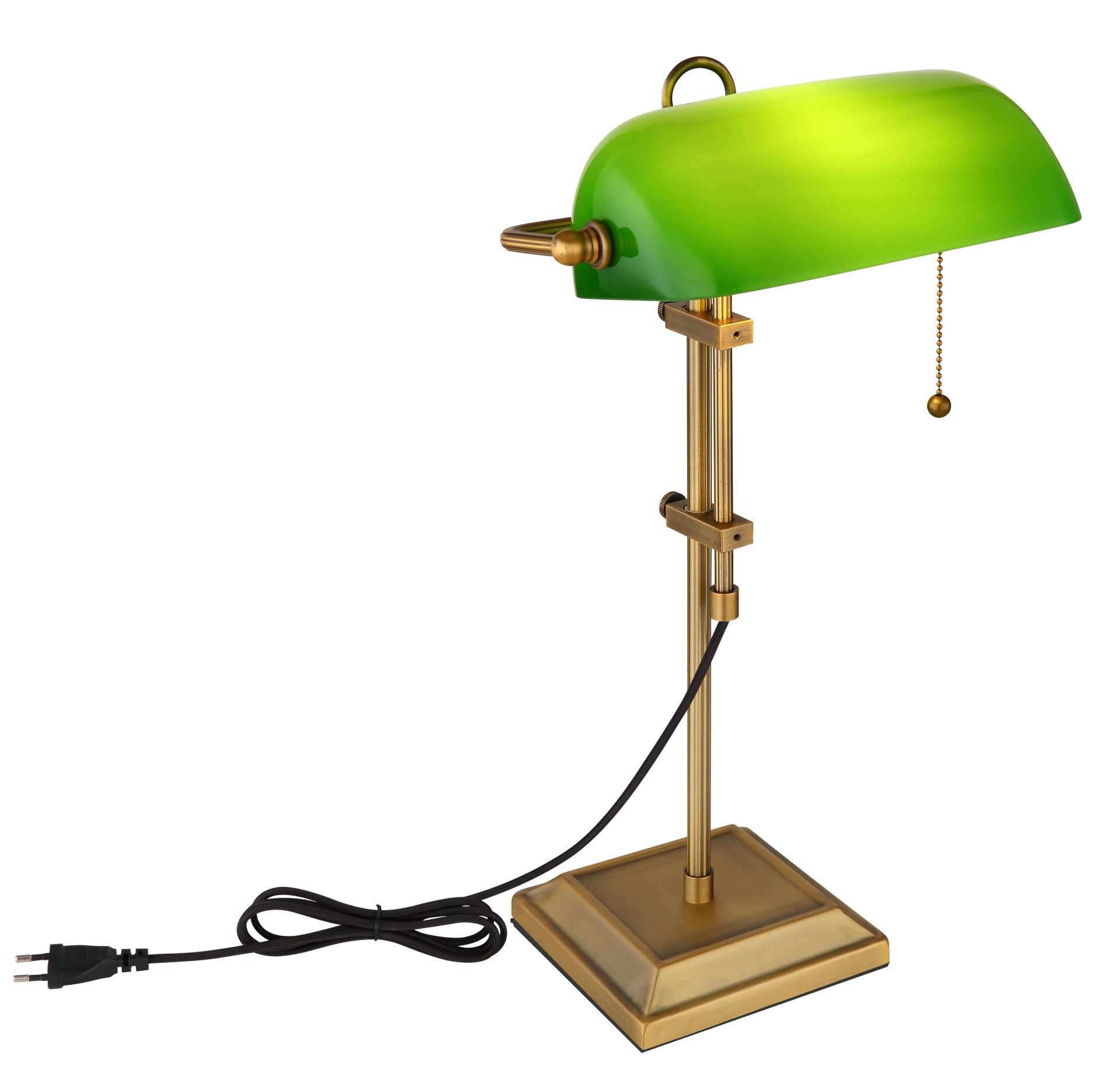 GLOBO LIGHTING Schreibtischlampe »ANTIQUE«, Leuchtmittel E27 | ohne Leuchtmittel, Klassische Schreibtischleuchte, Antik-look Tischleuchte, Bankerlamp