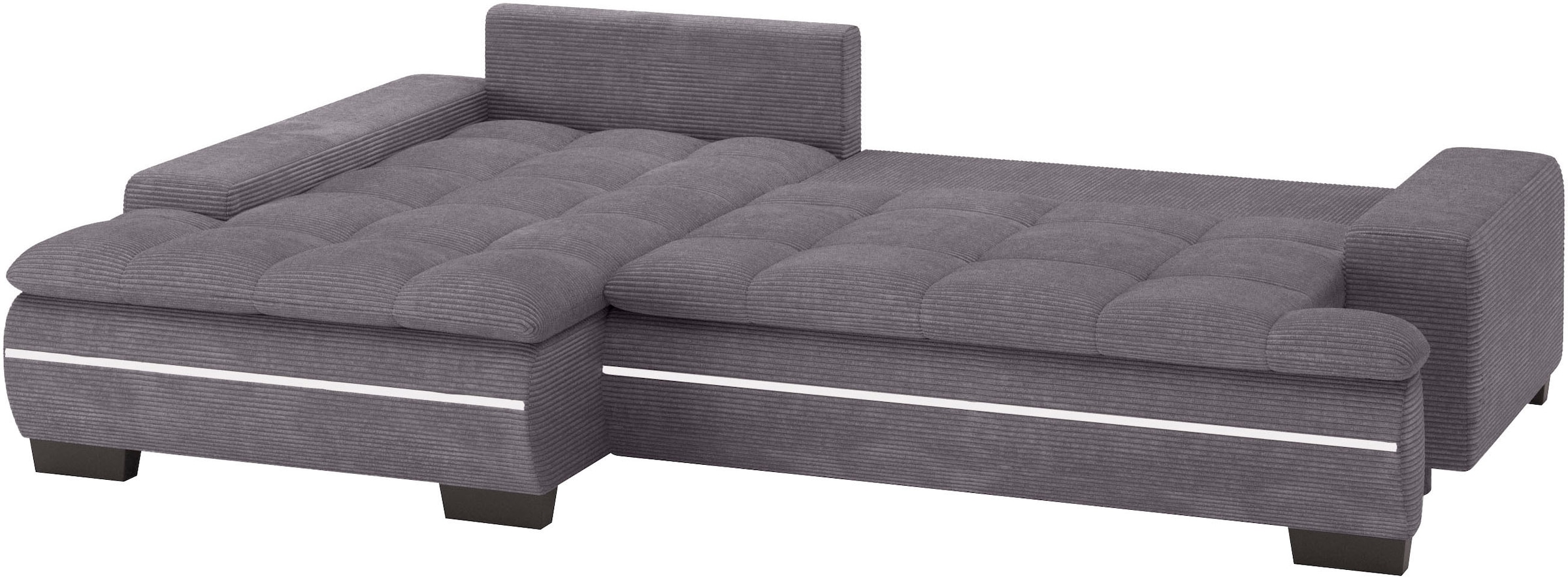 Mr. Couch Ecksofa »Haiti II, L-Form«, RGB-LED Beleuchtung, Kaltschaum, wahlweise mit Bett, Bettkasten