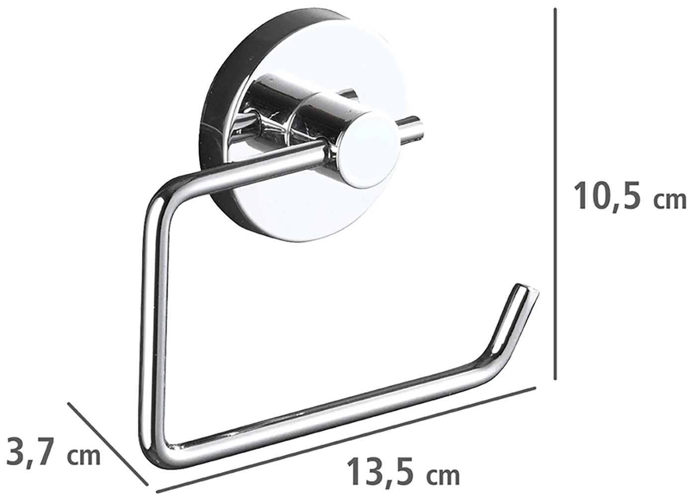 WENKO Toilettenpapierhalter »Vacuum-Loc® Modell Milazzo«, inkl. 2 Wandhaken, Befestigen ohne Bohren