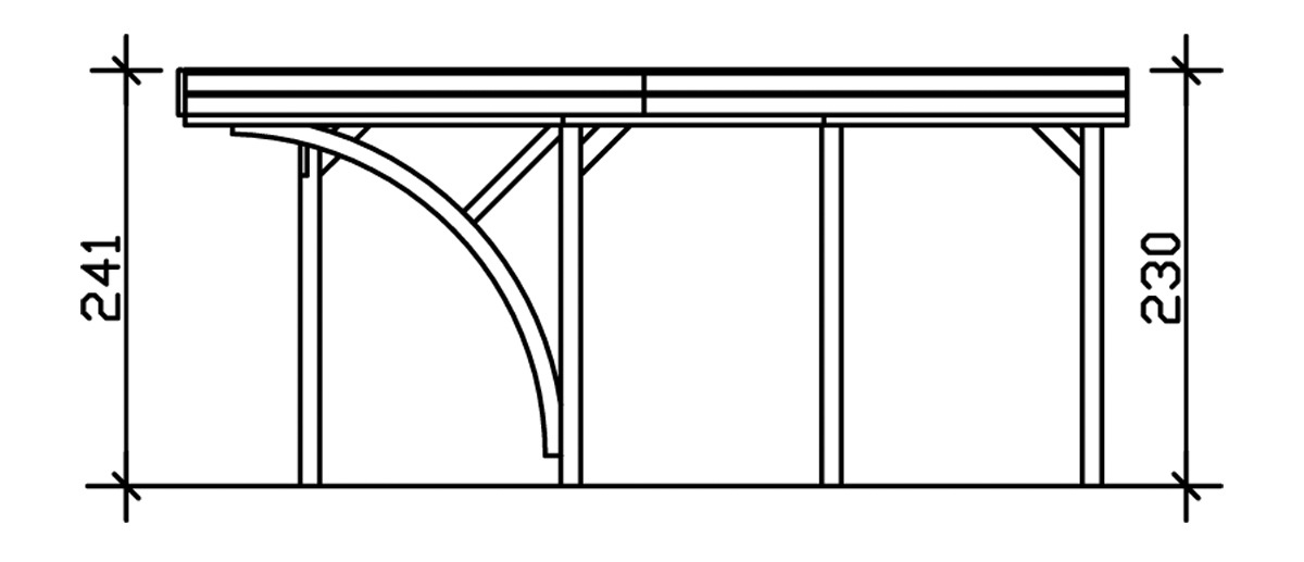 Skanholz Einzelcarport »Friesland 5«, Holz, 270 cm, braun