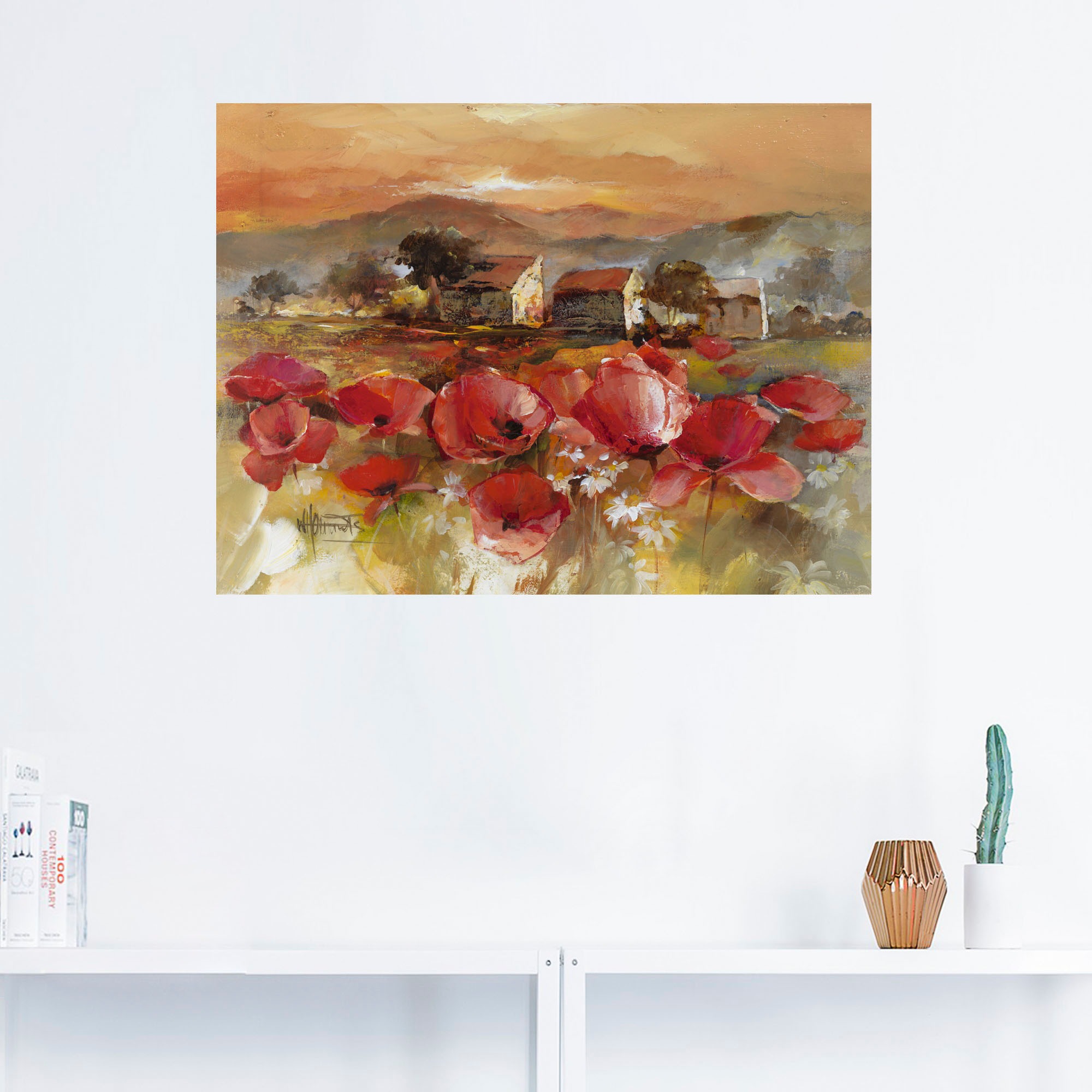 Artland Wandbild »Toskana Romantic II«, Blumen, (1 St.), als Leinwandbild, Poster, Wandaufkleber in verschied. Größen