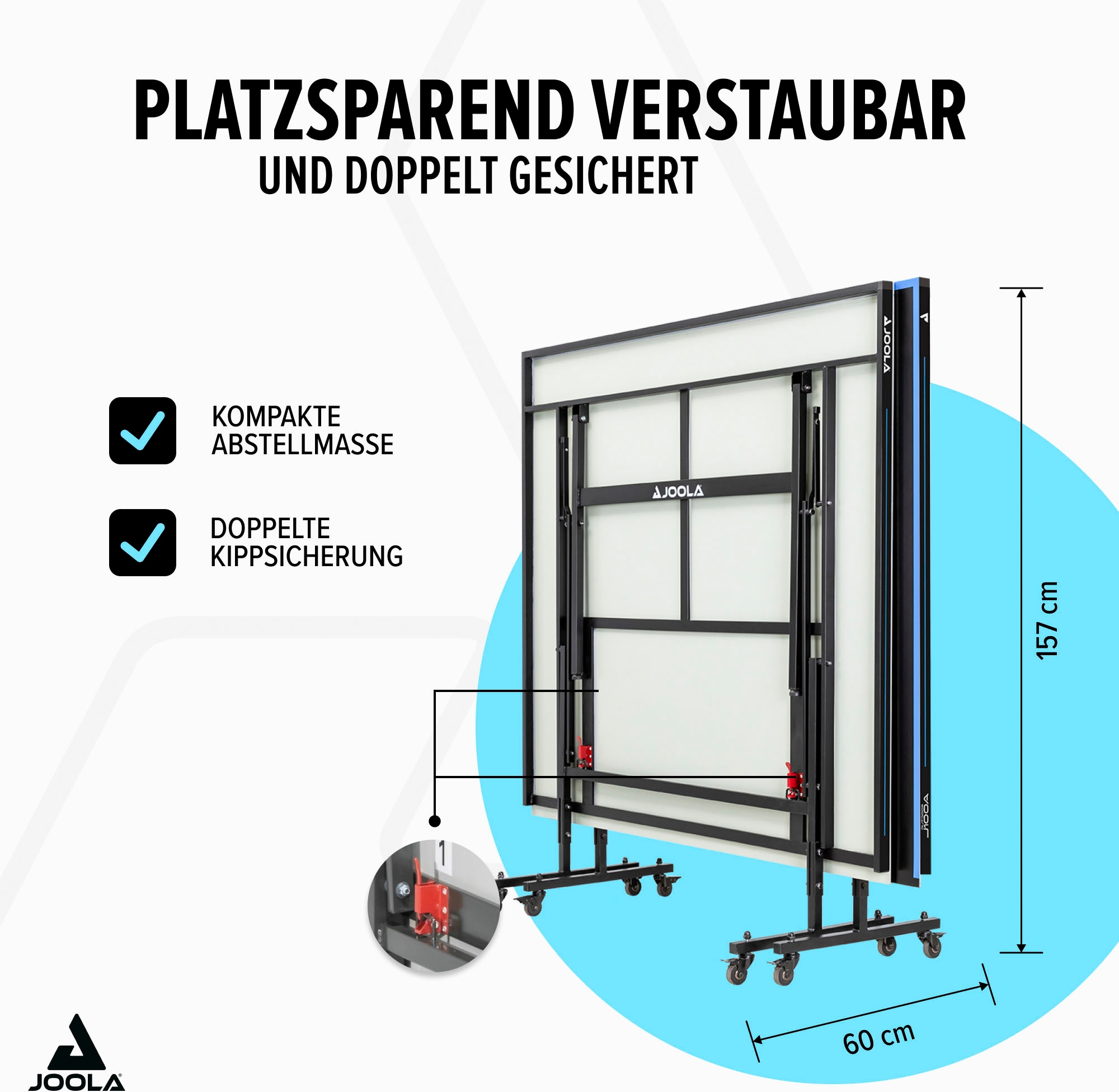 Joola Tischtennisplatte »Outdoor J100A«, (Packung), wetterfest, klappbares Untergestell, inkl. Netz