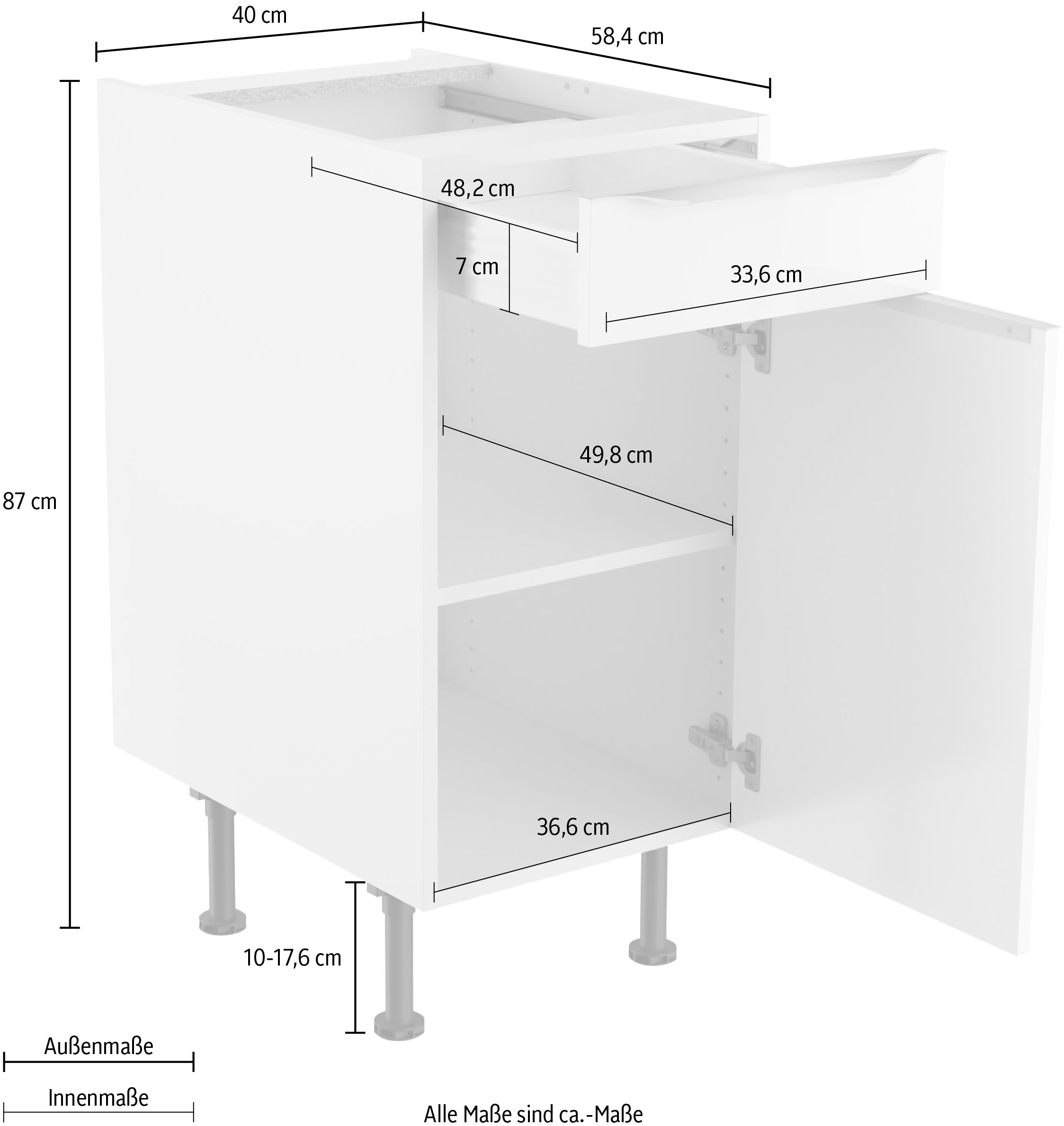KOCHSTATION Unterschrank »KS-Aken«