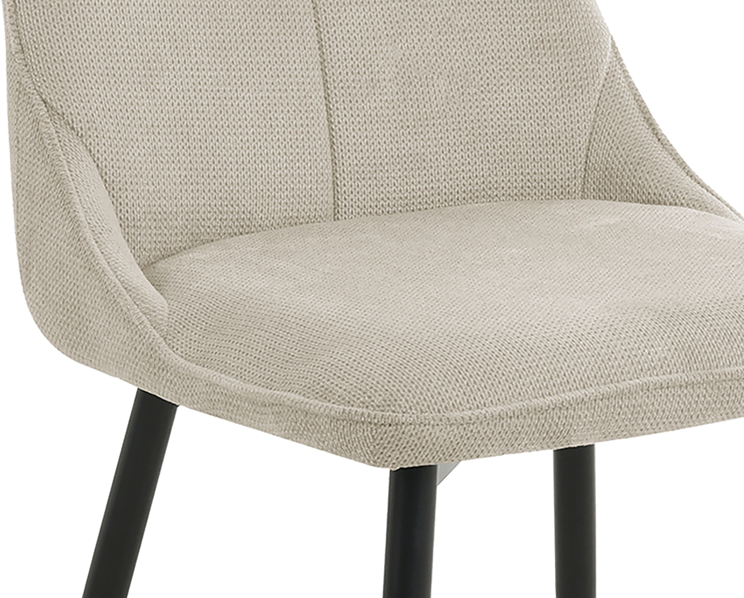 byLIVING Esszimmerstuhl »Carlo (2er-Set)«, (Set), Gestell Metall schwarz, Küchenstuhl, Webstoffbezug, diverse Farben