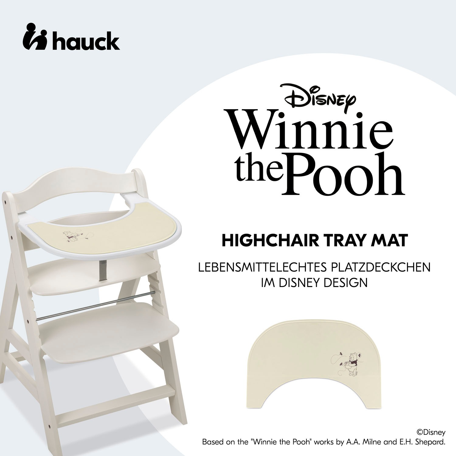 Hauck Platzset »Highchair Tray Mat, Disney Pooh Dusty Beige«, für Hochstuhl-Essbretter