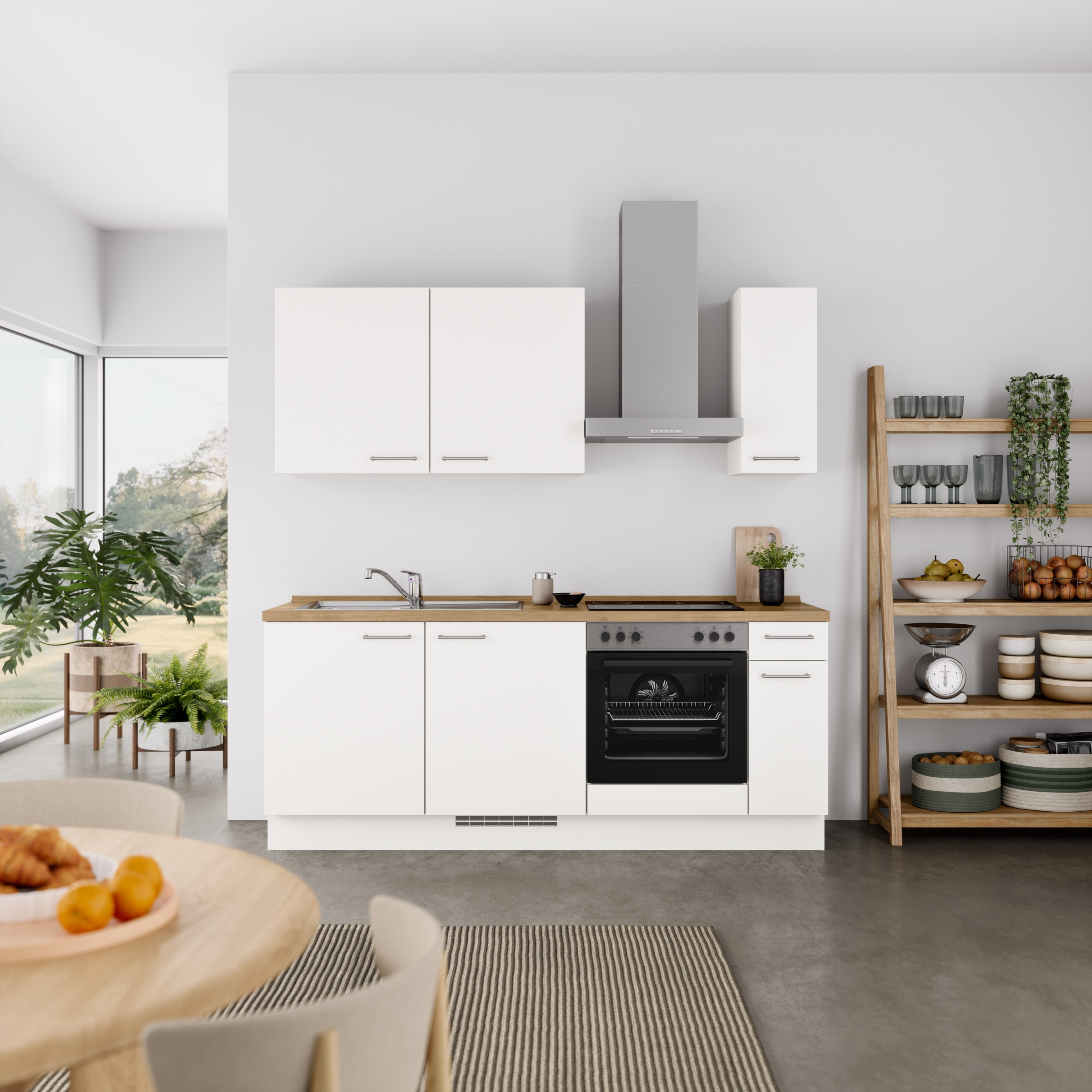 nobilia® Küchenzeile »"Laser I", Ausrichtung wählbar, Breite 210 cm« vormon günstig online kaufen