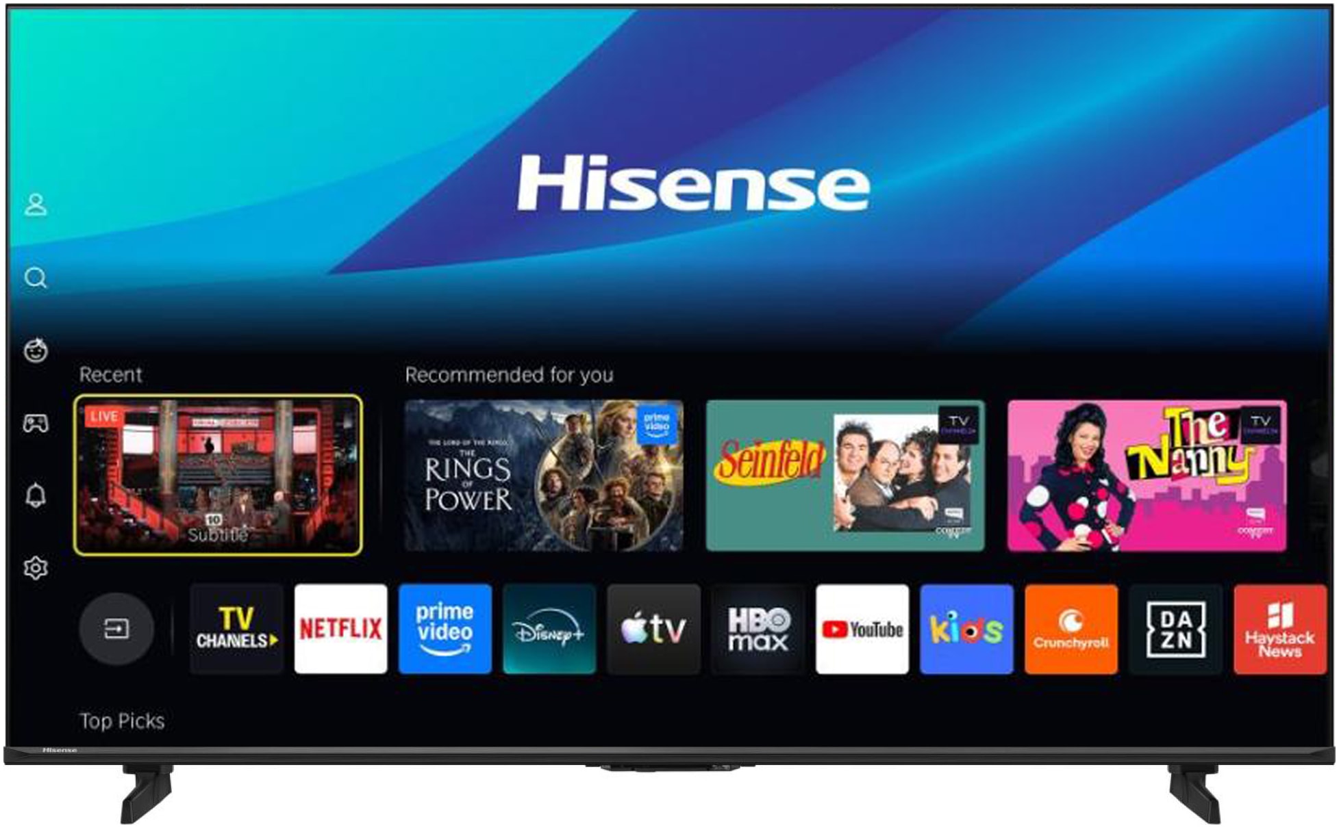 Hisense QLED-Fernseher »85E7S PRO« 215 cm/85 ″ Smart-TV