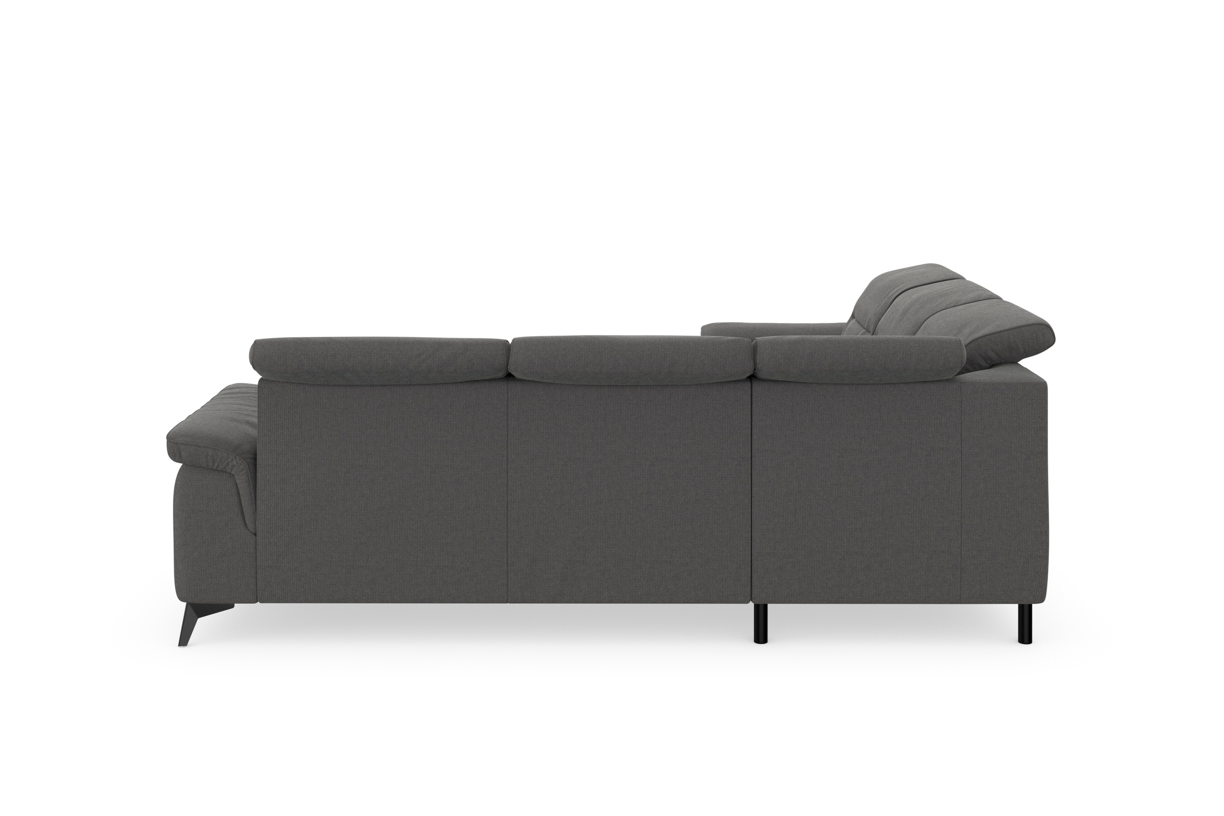 sit&more Ecksofa »Sinatra L-Form«, optinal mit Kopfteilverstellung und Armteilfunktion, Metallfüße