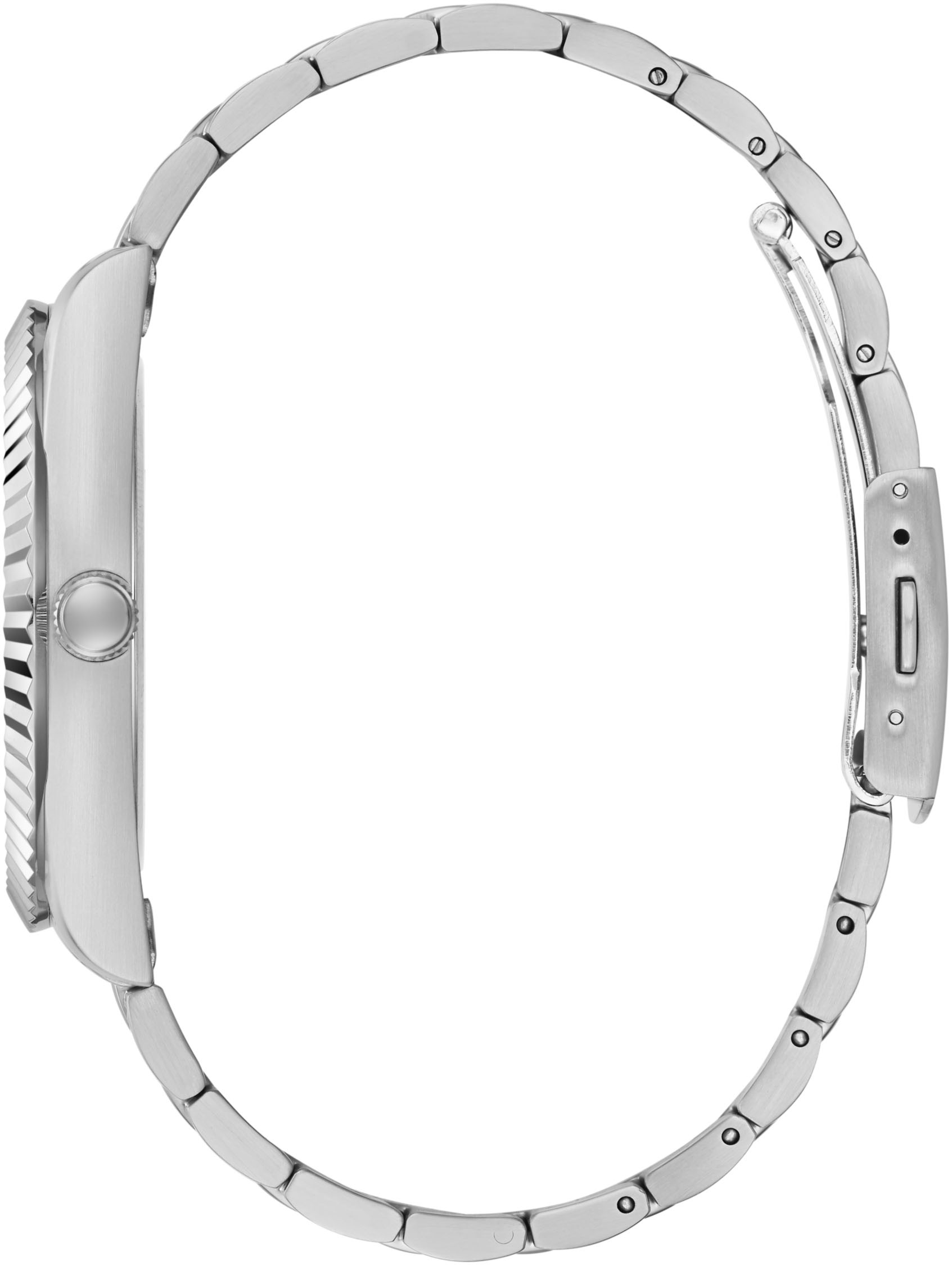 Guess Quarzuhr »CONNOISSEUR«, Armbanduhr, Herrenuhr, Edelstahlarmband, analog