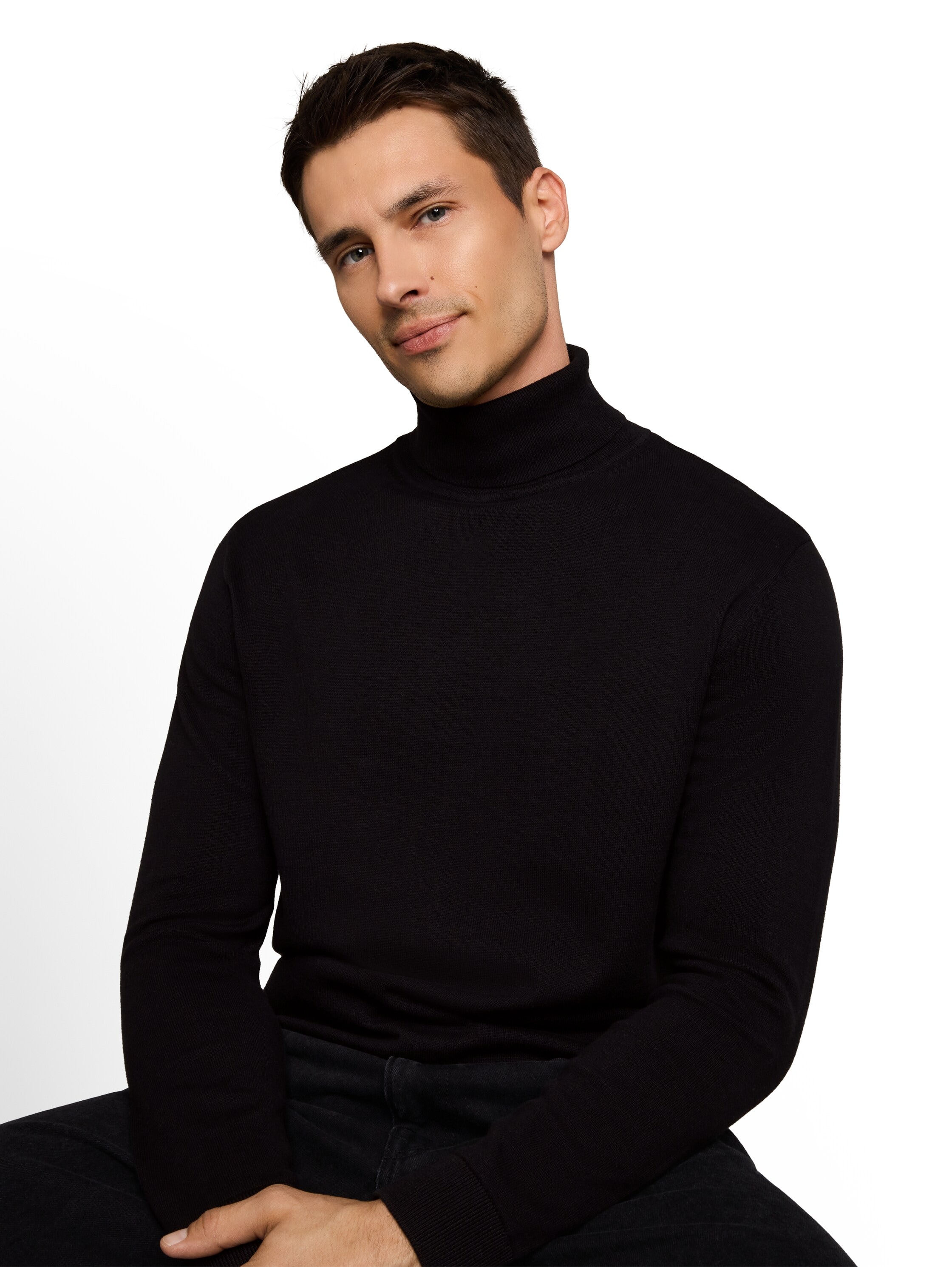 TOM TAILOR Rollkragenpullover im Strick-Design