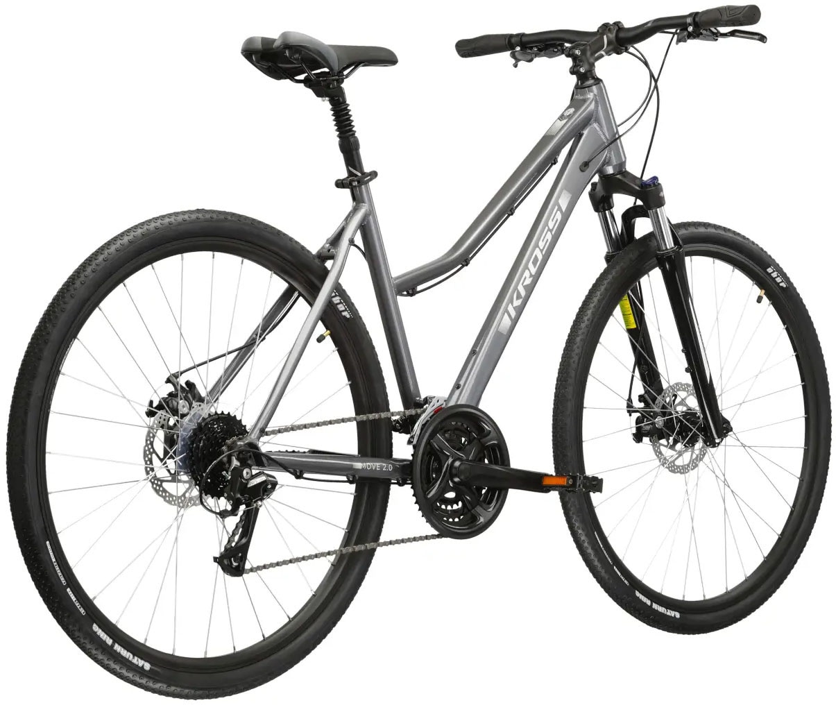 Kross Crossrad »Crossrad Damen 28" Move 2.0 grau 24 Gänge« 24 Gang Shimano ACERA M3020 Schaltwerk Kettenschaltung