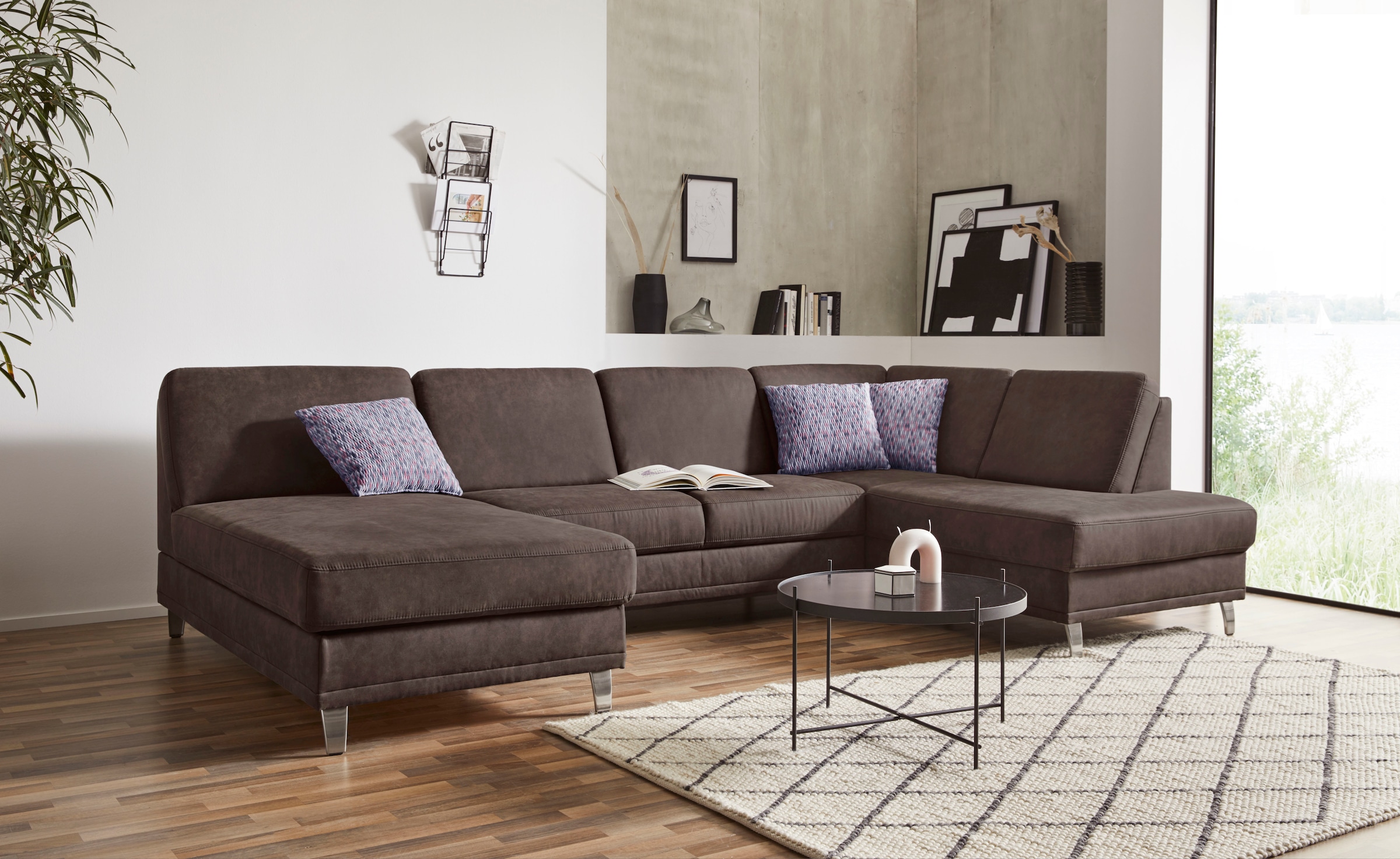 sit&more Wohnlandschaft »Clio U-Form« wahlweise mit Bettfunktion und Bettka günstig online kaufen