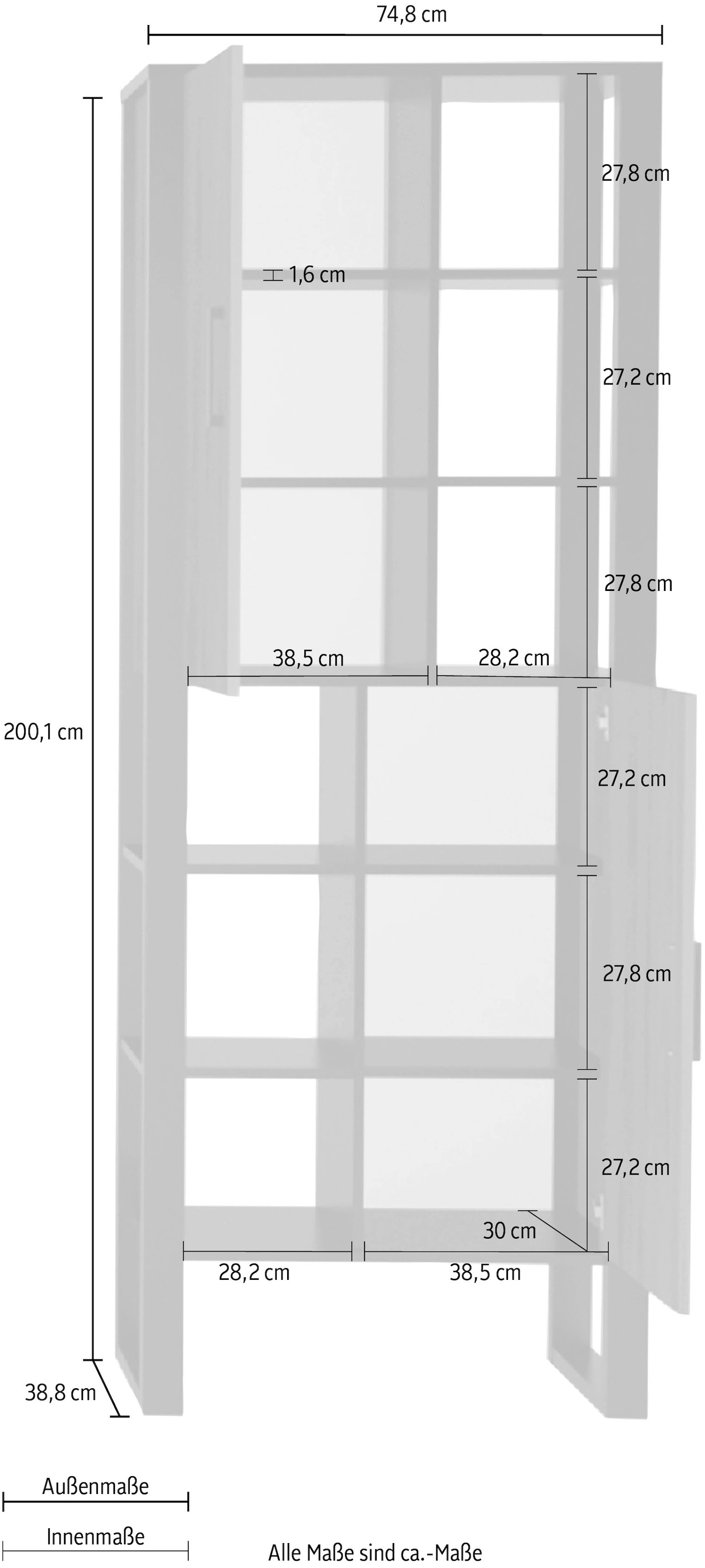 INOSIGN Stauraumvitrine »NORDI«, Höhe ca. 200,1 cm auf Raten kaufen