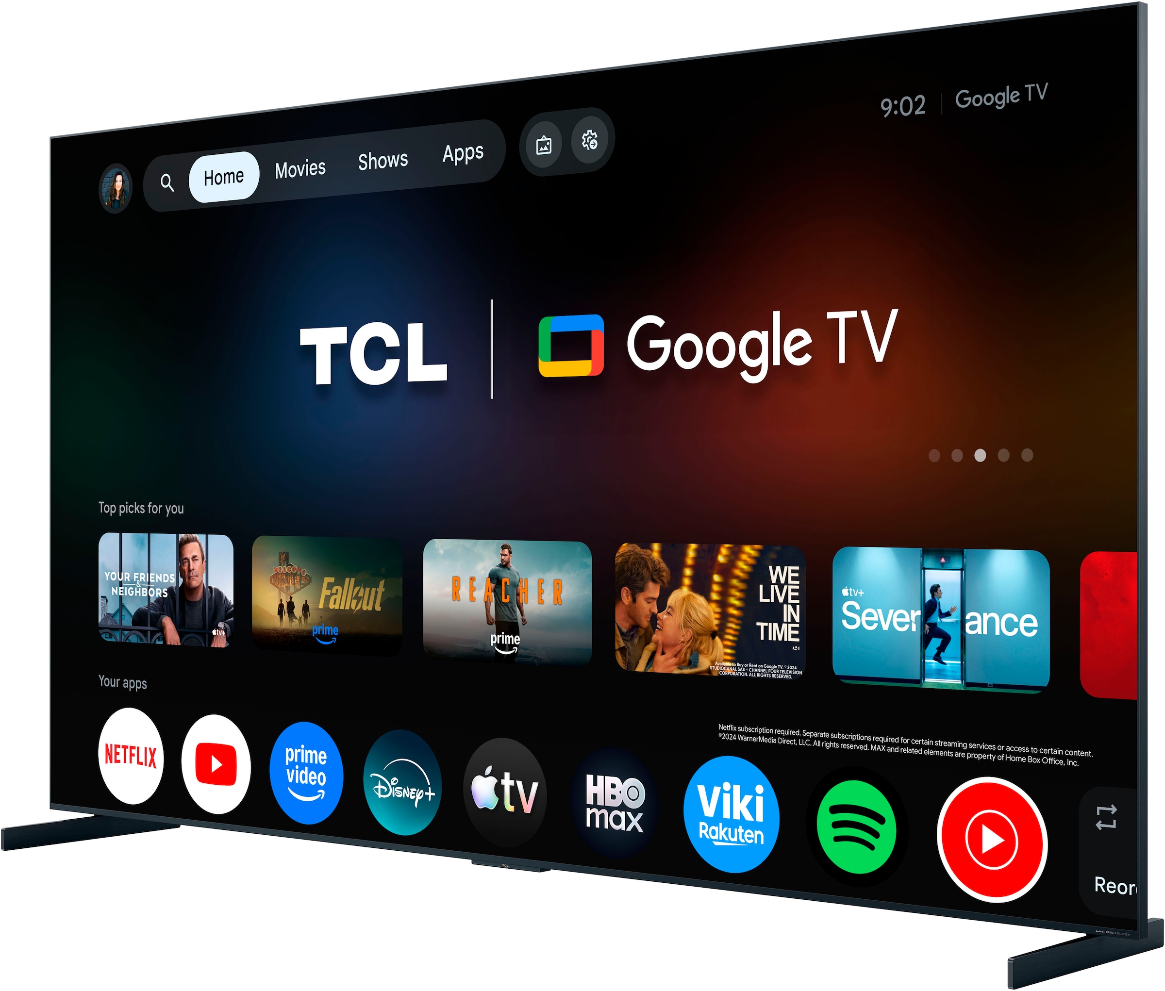 TCL »98RM9LX1« 248 cm/98 ″ Smart-TV Apple Airplay 2, 6.000 nits HDR, Audio von Bang & Olufsen