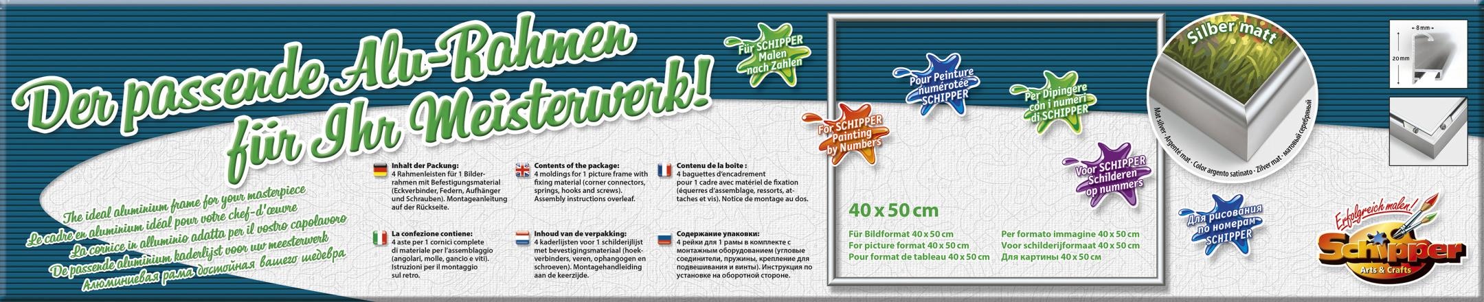 cm, nach »Malen kaufen Online-Shop Schipper 40x50 silberfarben«, Made Bilderrahmen im Zahlen, Germany in