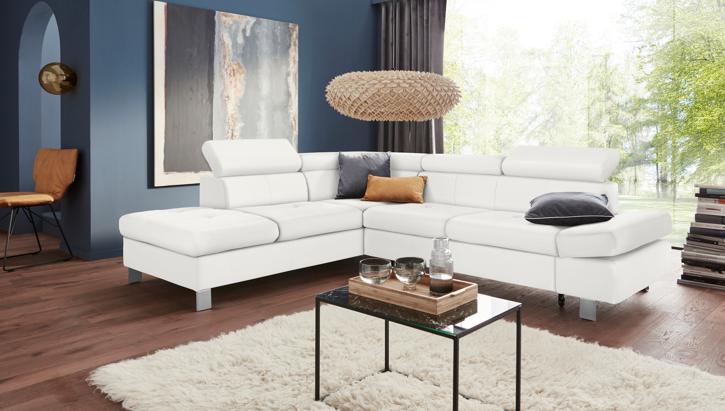 exxpo - sofa fashion Ecksofa »Fiji, L-Form«, mit Kopf- bzw. Rückenverstellu günstig online kaufen