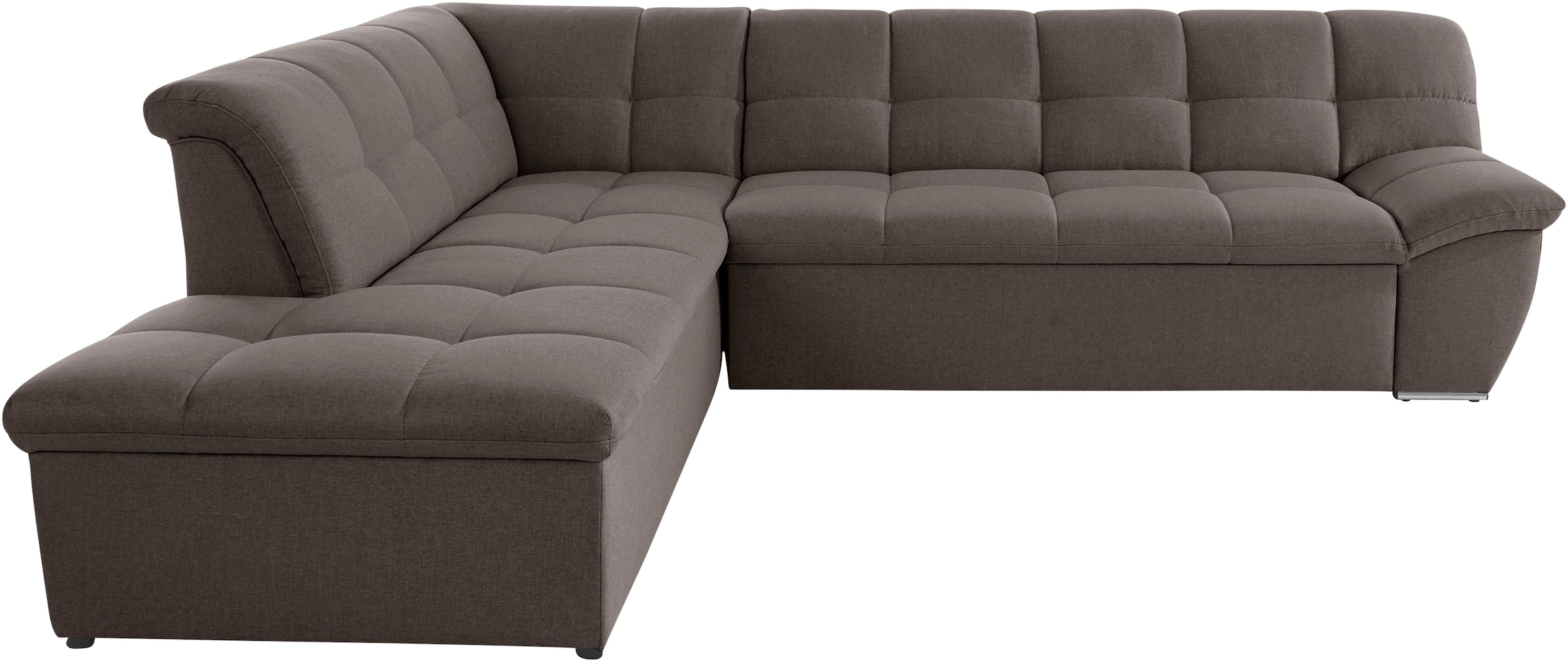 DOMO collection Ecksofa »Lagoa, moderne Sitzheftung, bequem und komfortabel, L-Form« wahlweise mit Bettfunktion, frei im Raum stellbar, große Farbvielfalt