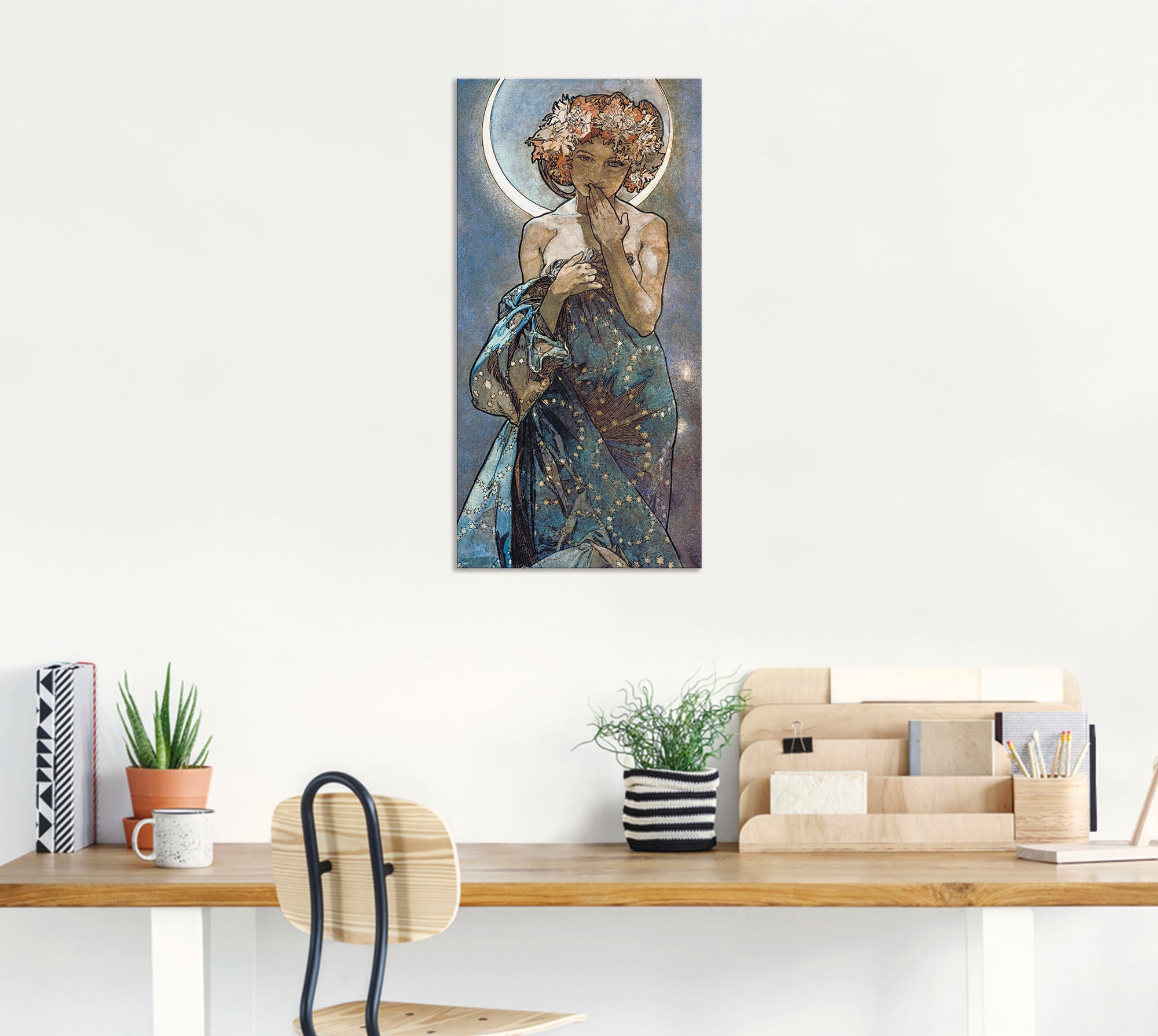 Artland Wandbild »Sterne Der Mond 1902«, Frau, (1 St.), als Alubild, Outdoorbild, Leinwandbild, Poster, Wandaufkleber