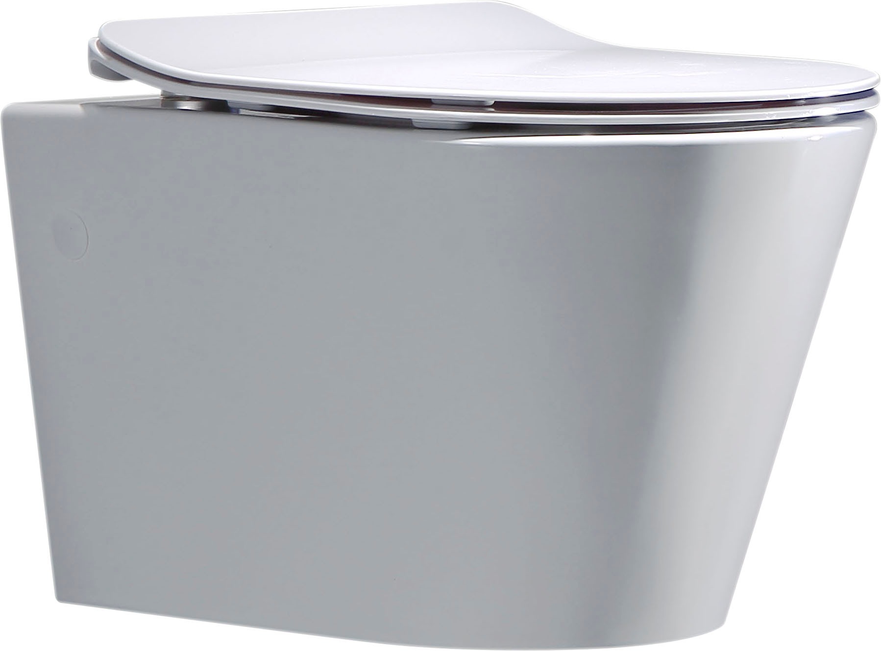 welltime Tiefspül-WC »Trento Plus«, Wand WC inklusive Toilettendeckel, Hänge-WC aus Sanitärkeramik