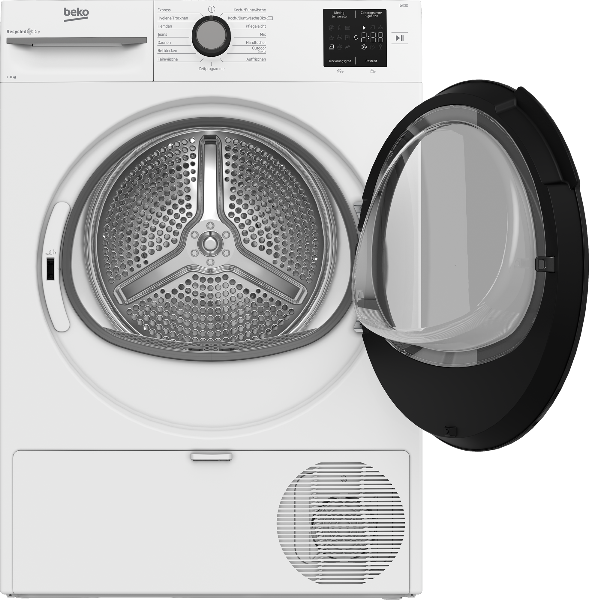 BEKO Kondenstrockner »BM3T38220X«, 8 kg, mit Wärmepumpentechnologie