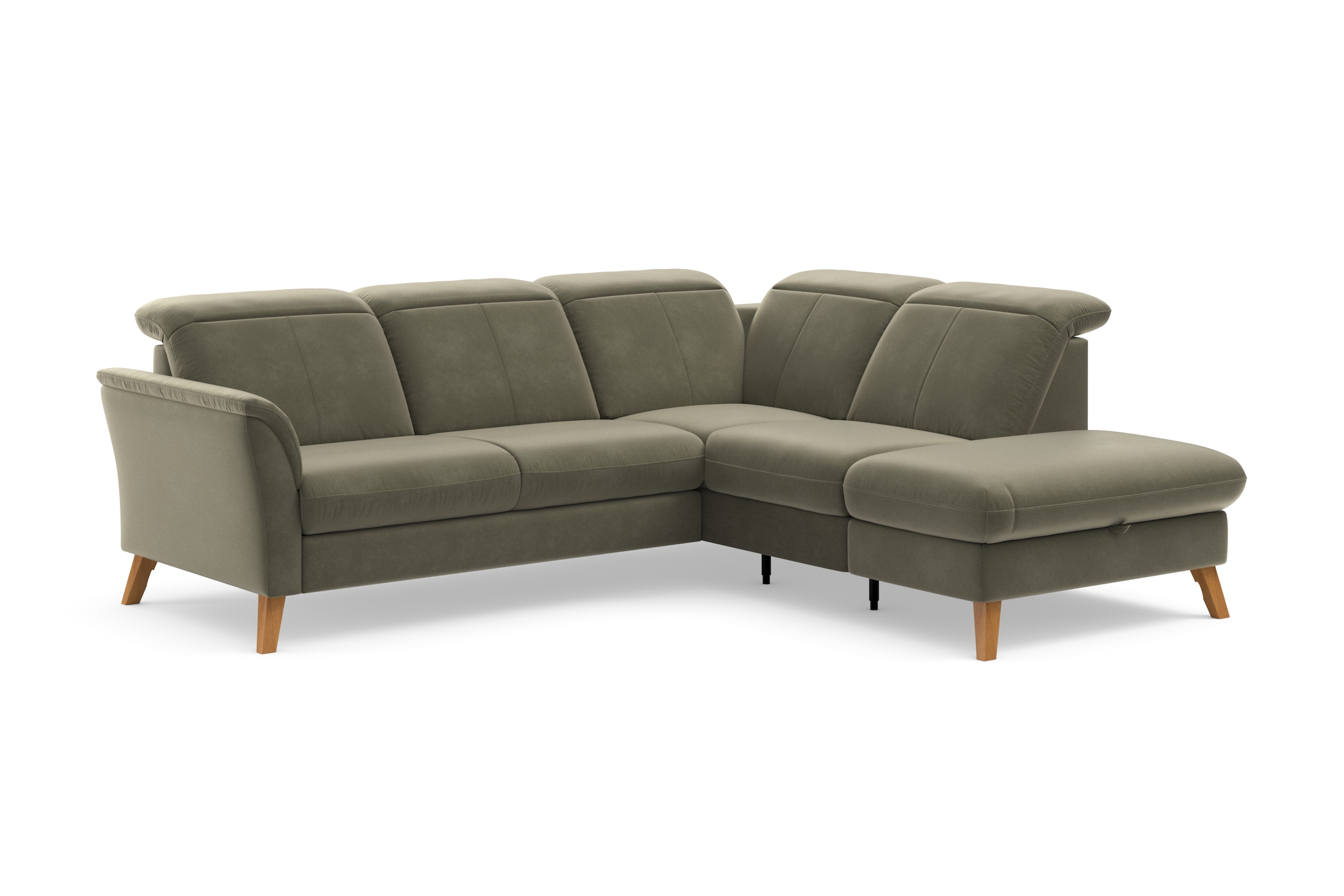 sit&more Ecksofa »Romero L-Form«, wahlweise mit oder ohne TV-Funktion, Bettfunktion, Bettkasten
