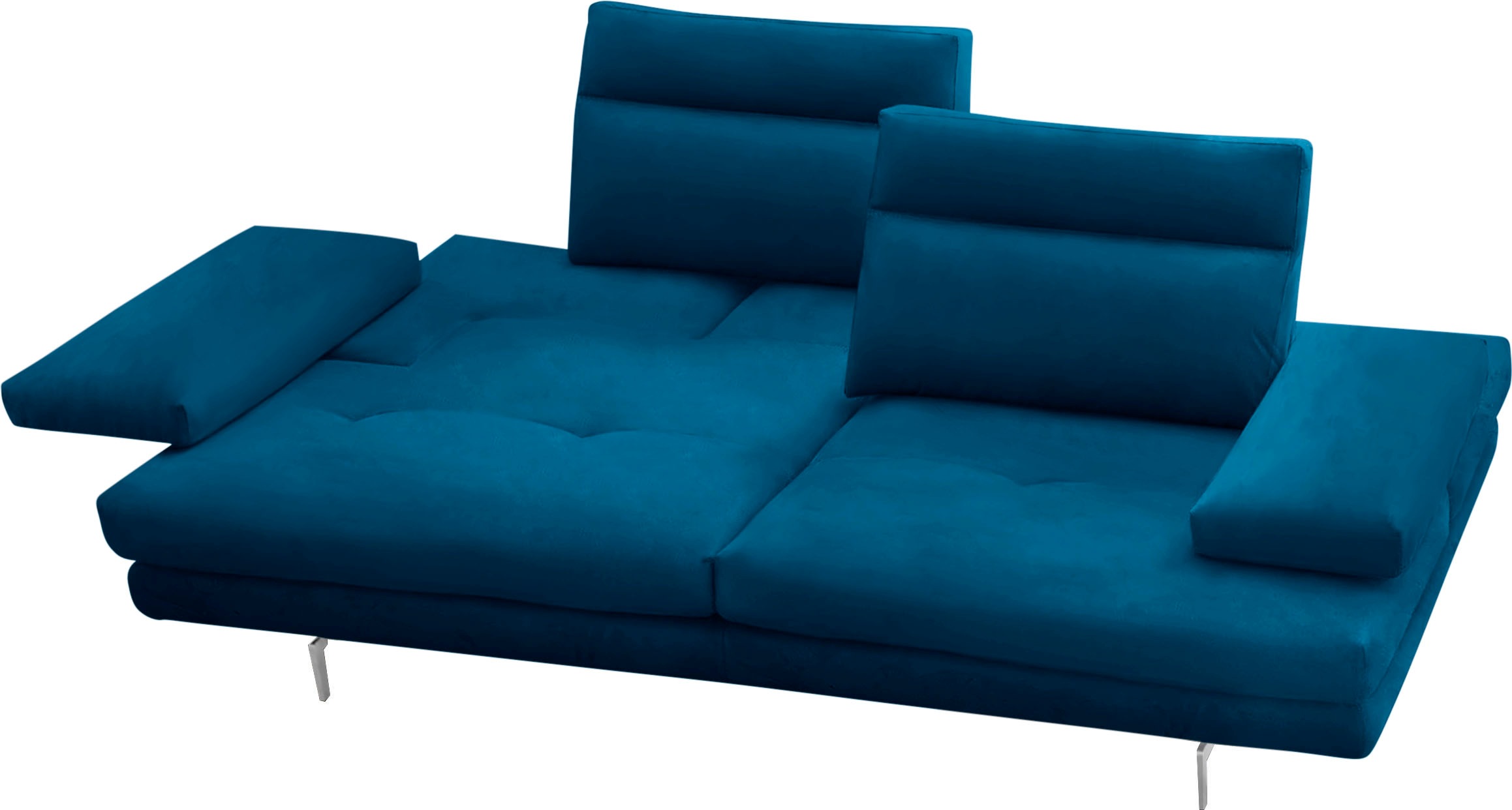 CALIA ITALIA 3,5-Sitzer »Toby Wing, italienisches Designsofa mit erstklassigem Sitzkomfort«, inklusive Sitztiefenverstellung, Füße in Chrom glänzend
