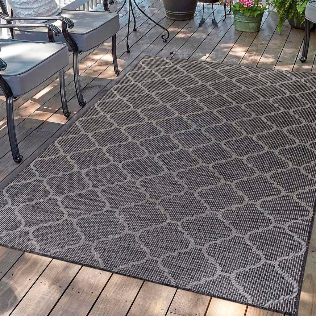 Carpet City Outdoorteppich »PALM 3069« rechteckig 5 mm Höhe Läufer, Wetterf günstig online kaufen
