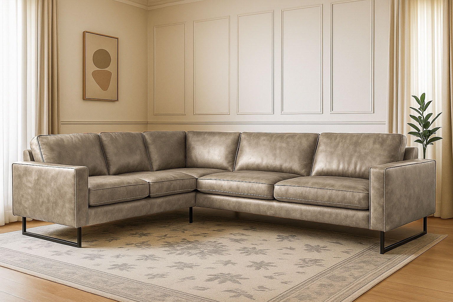 Places of Style Ecksofa »Pinto, XXL, 250/290 cm, langer Schenkel, Ottomane« günstig online kaufen
