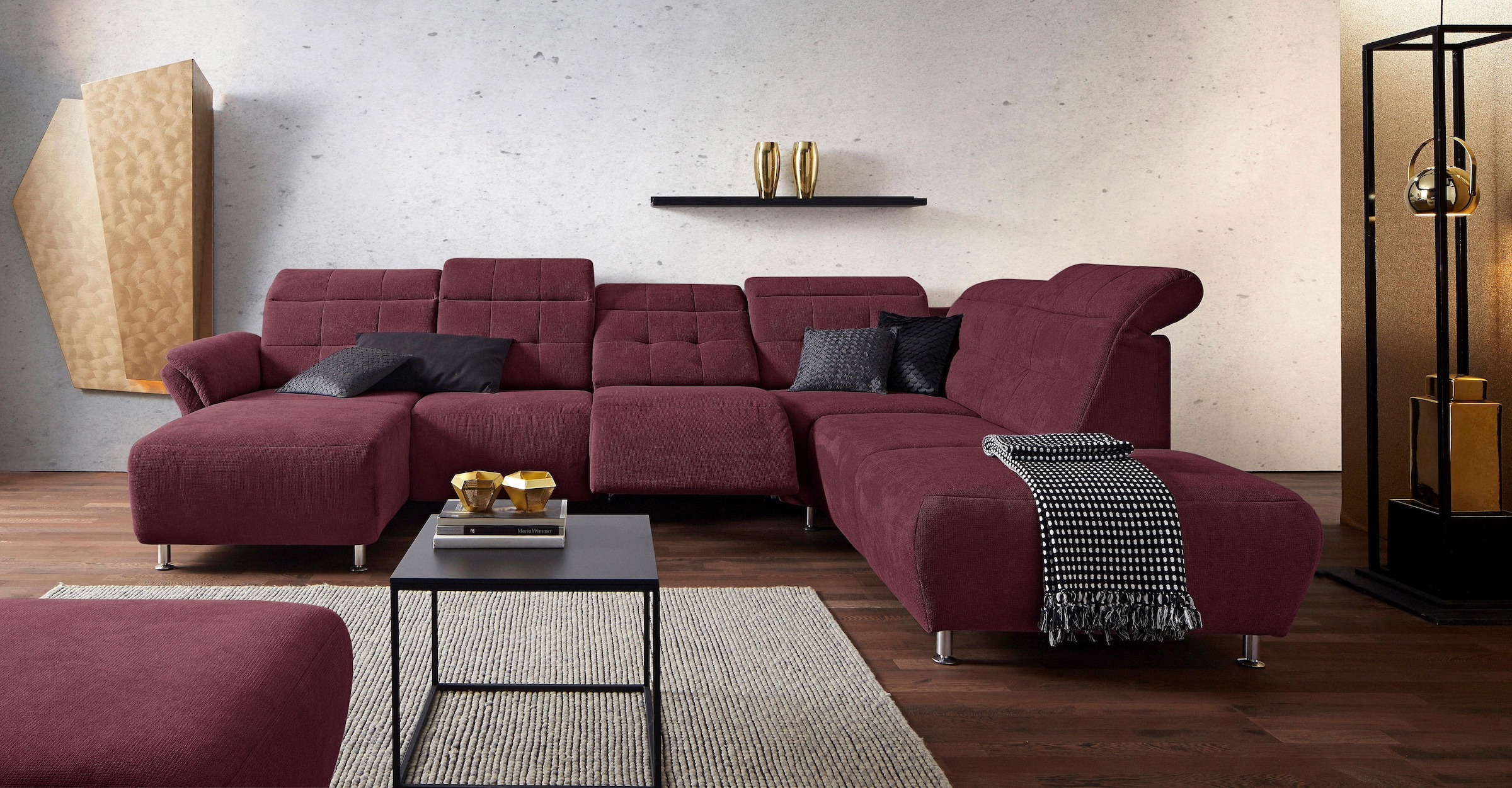 Places of Style Wohnlandschaft »Manhattan U-Form«, 2 Sitze mit elektrischer günstig online kaufen