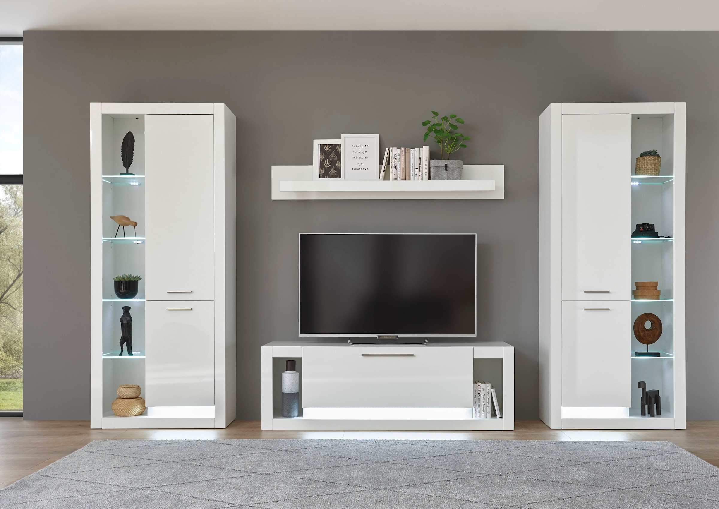 PLACES OF STYLE Wohnwand »Meran« 4 Stk. tlg. günstig online kaufen